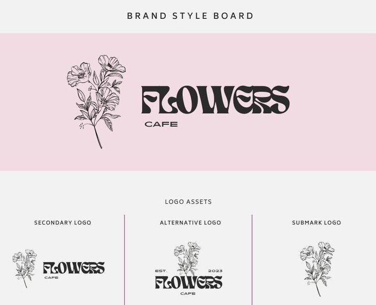 Flowers cafe ребрендинг логотипа — Брендинг, Графика на Dprofile