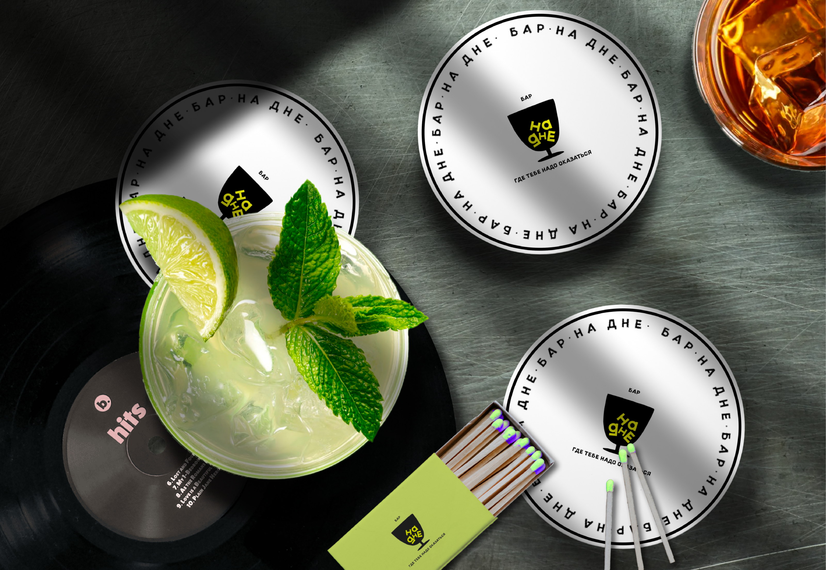 НА ДНЕ | ЛОГОТИП | БАР |ФИРМЕННЫЙ СТИЛЬ — Изображение №6 — Брендинг на Dprofile