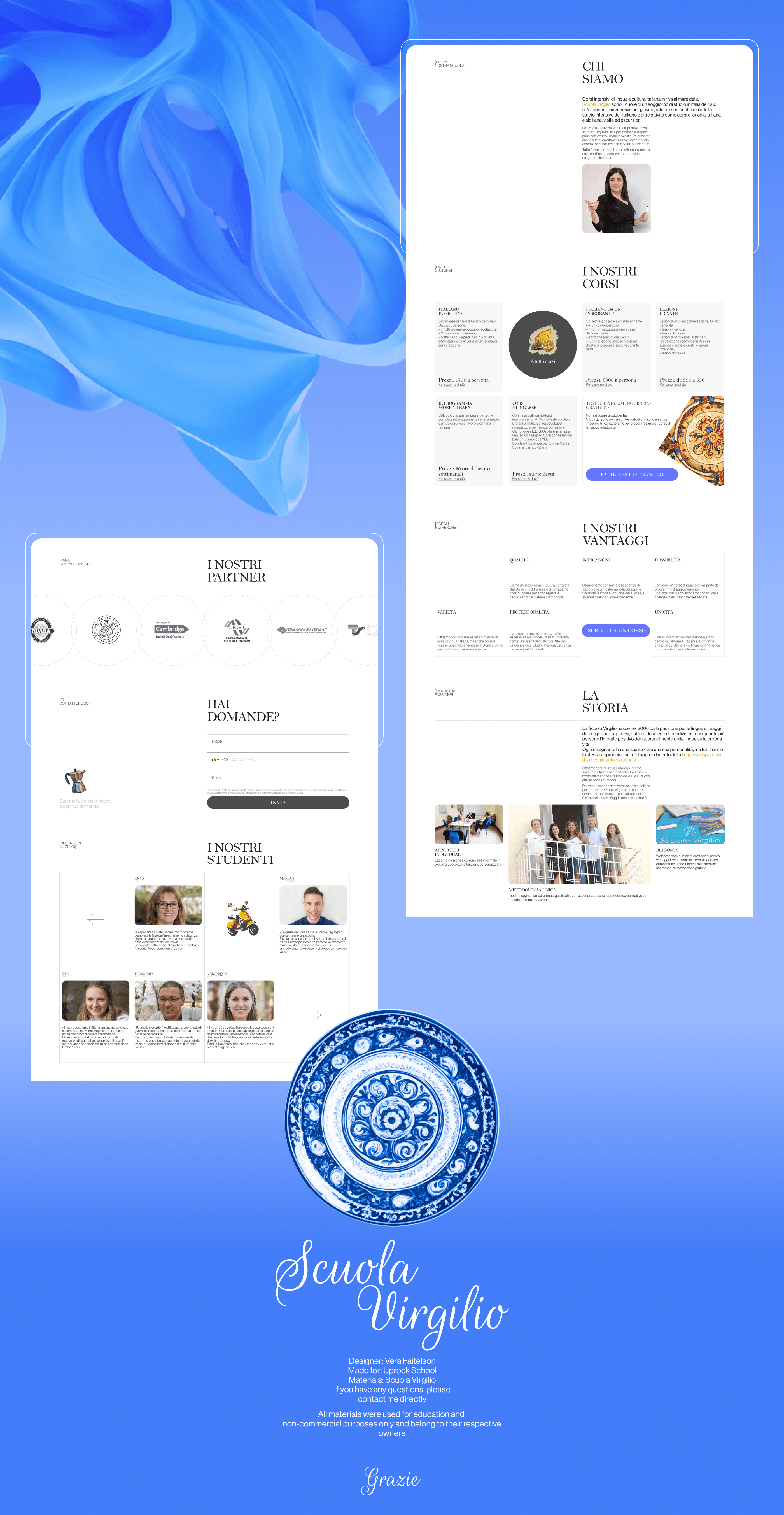 Scuola Virgilio - Landing page redesign project — Изображение №3 — Интерфейсы, Маркетинг на Dprofile