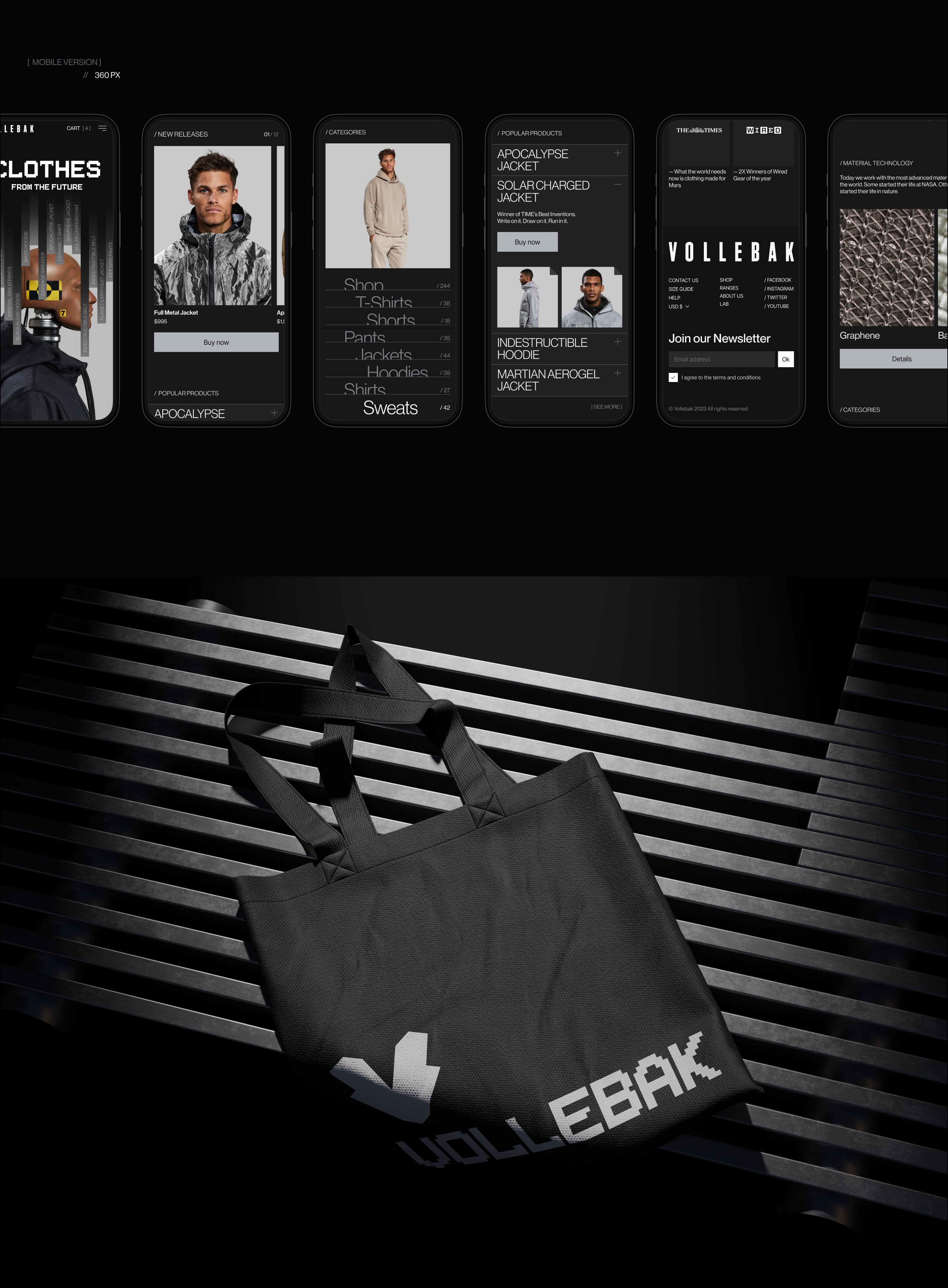 Vollebak | E-commerce — Изображение №4 — Интерфейсы, Брендинг на Dprofile