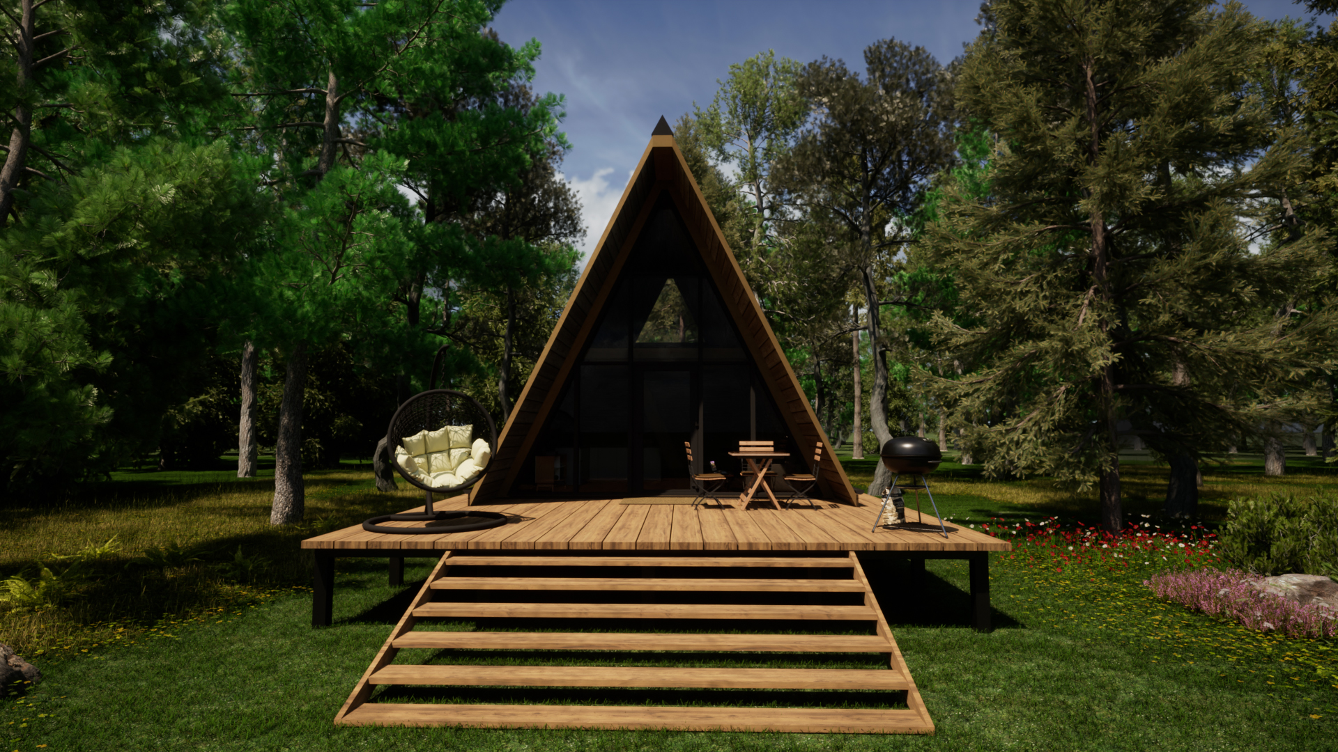 Дом в стиле "A-frame" — Изображение №6 — 3D на Dprofile