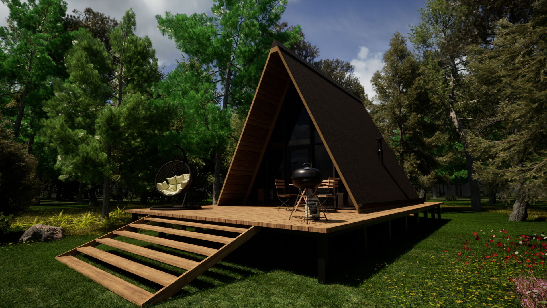 Дом в стиле "A-frame" — Изображение №5 — 3D на Dprofile