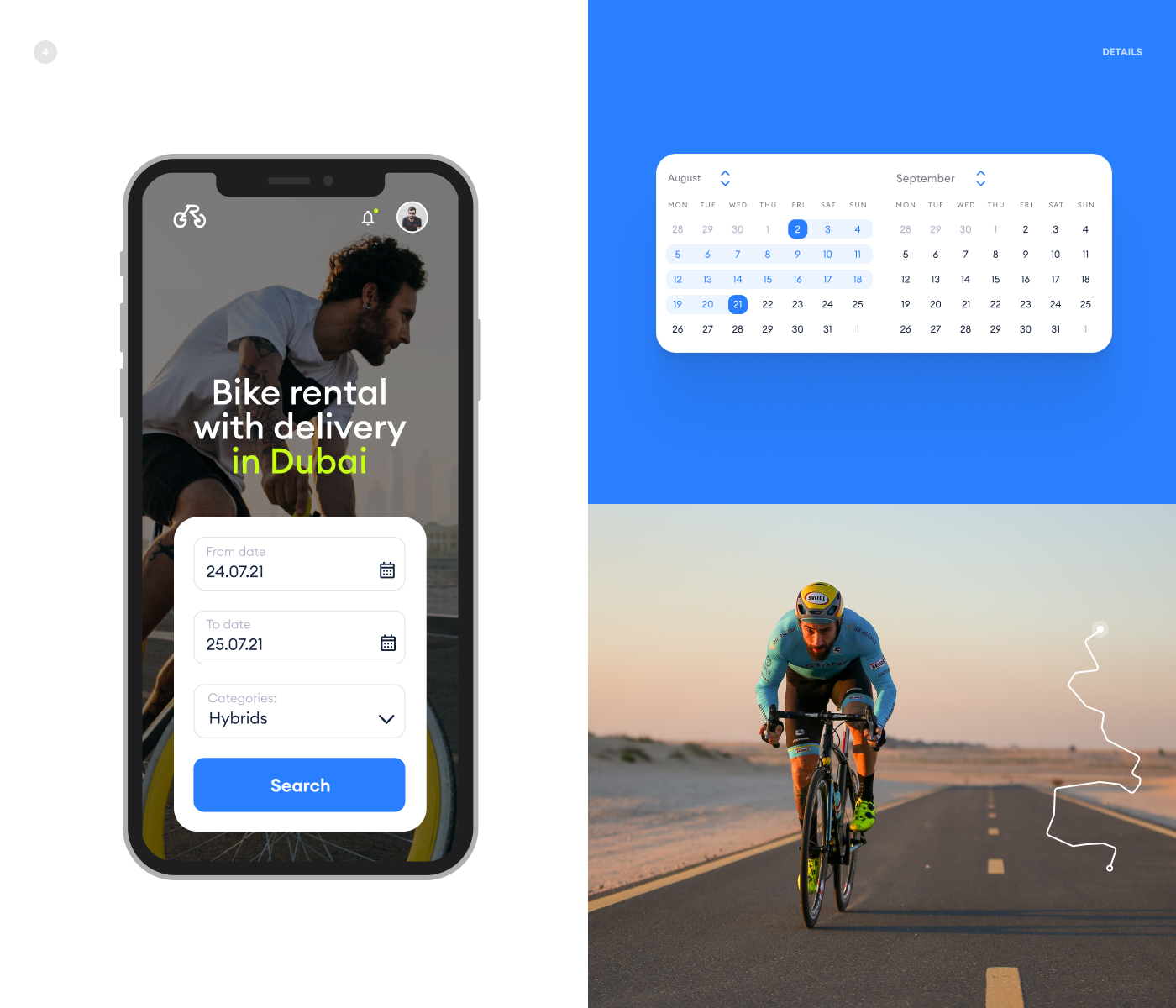 «Garage.Bike» — Bike rental with delivery in Dubai — Изображение №4 — Интерфейсы на Dprofile