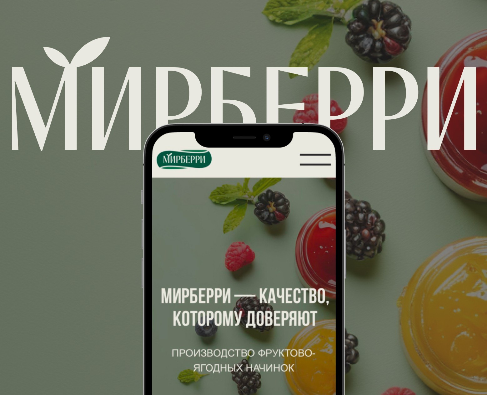 МИРБЕРРИ. САЙТ ДЛЯ ПРОИЗВОДСТВА ФРУКТОВО-ЯГОДНЫХ НАЧИНОК. — Интерфейсы на Dprofile