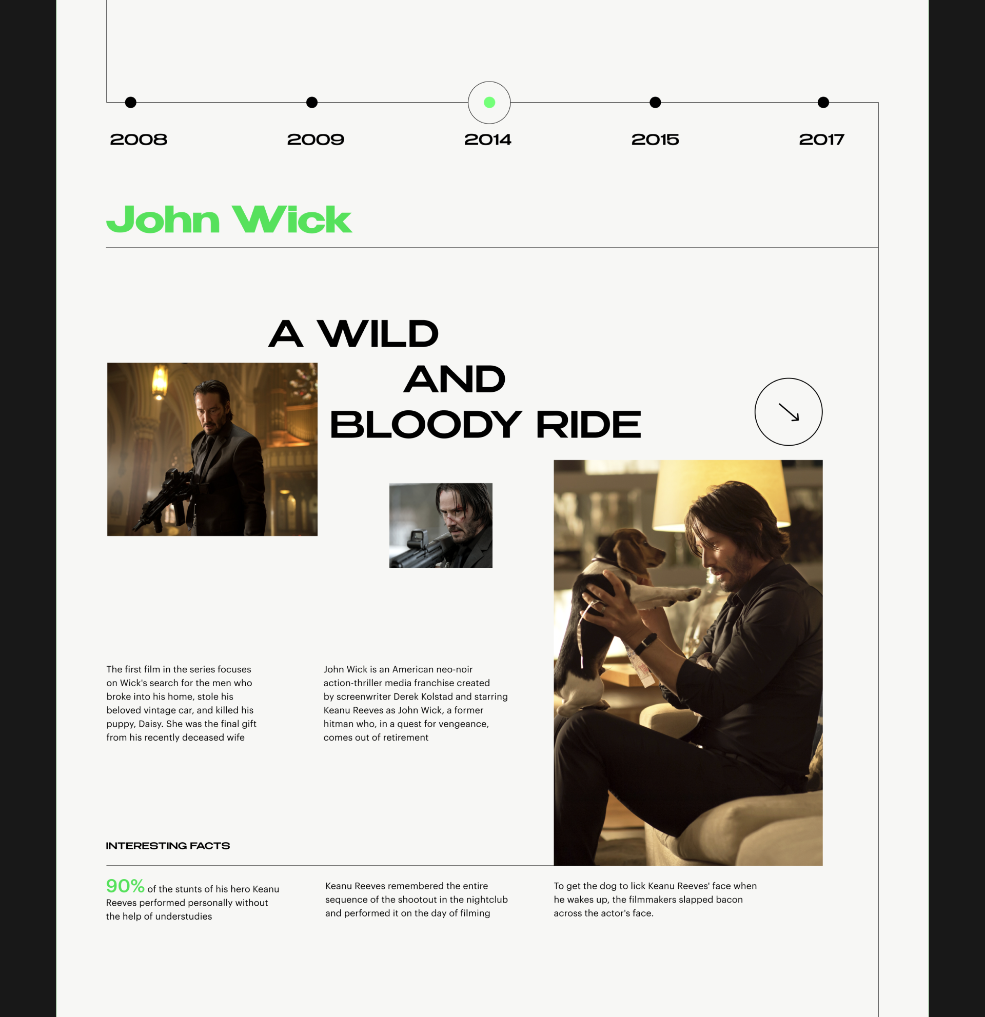 KEANU REEVES WEB DESIGN CONCEPT — Изображение №17 — Интерфейсы на Dprofile
