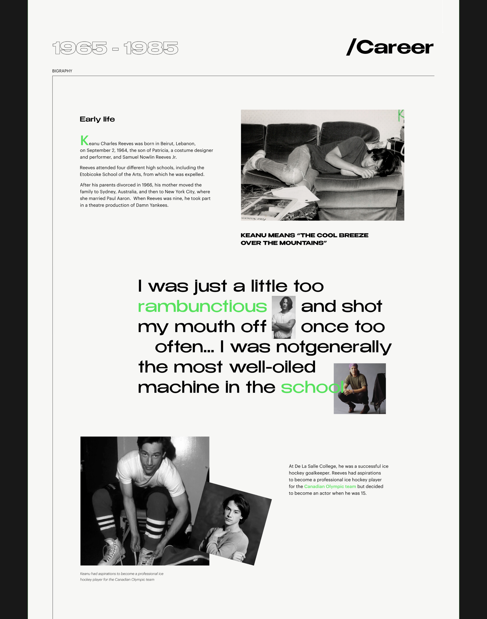 KEANU REEVES WEB DESIGN CONCEPT — Изображение №12 — Интерфейсы на Dprofile