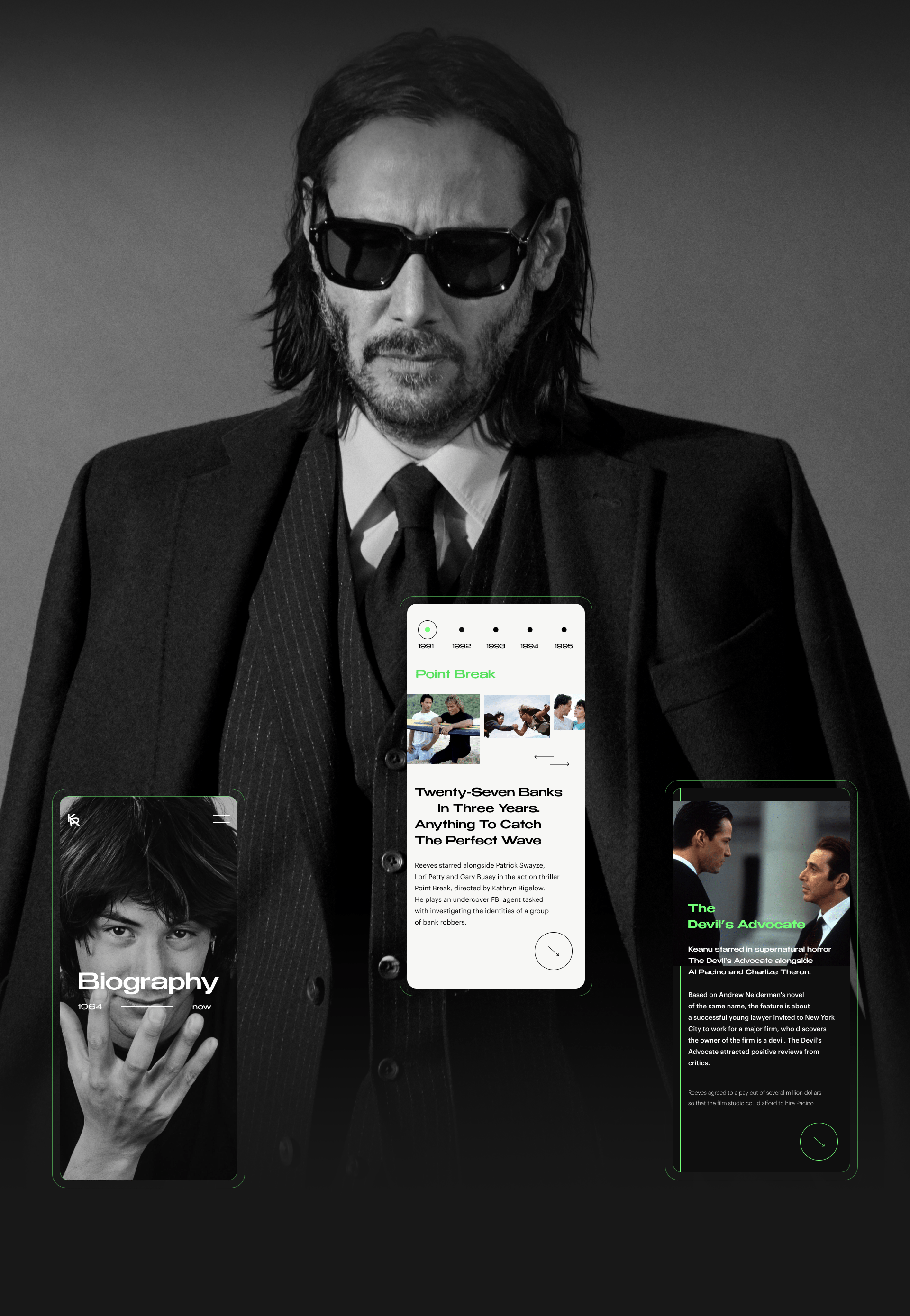 KEANU REEVES WEB DESIGN CONCEPT — Изображение №19 — Интерфейсы на Dprofile