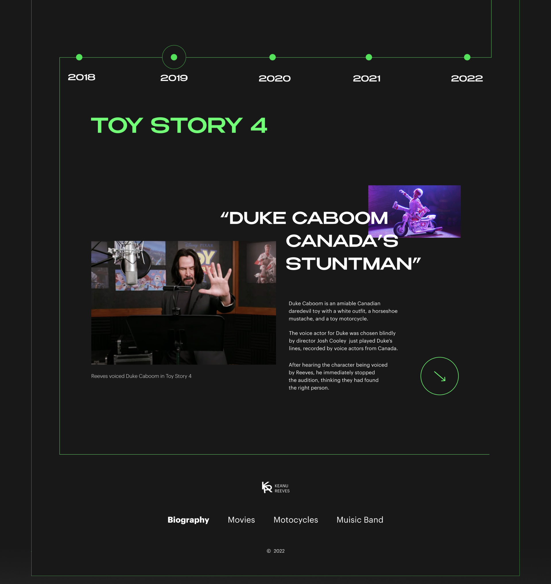 KEANU REEVES WEB DESIGN CONCEPT — Изображение №18 — Интерфейсы на Dprofile