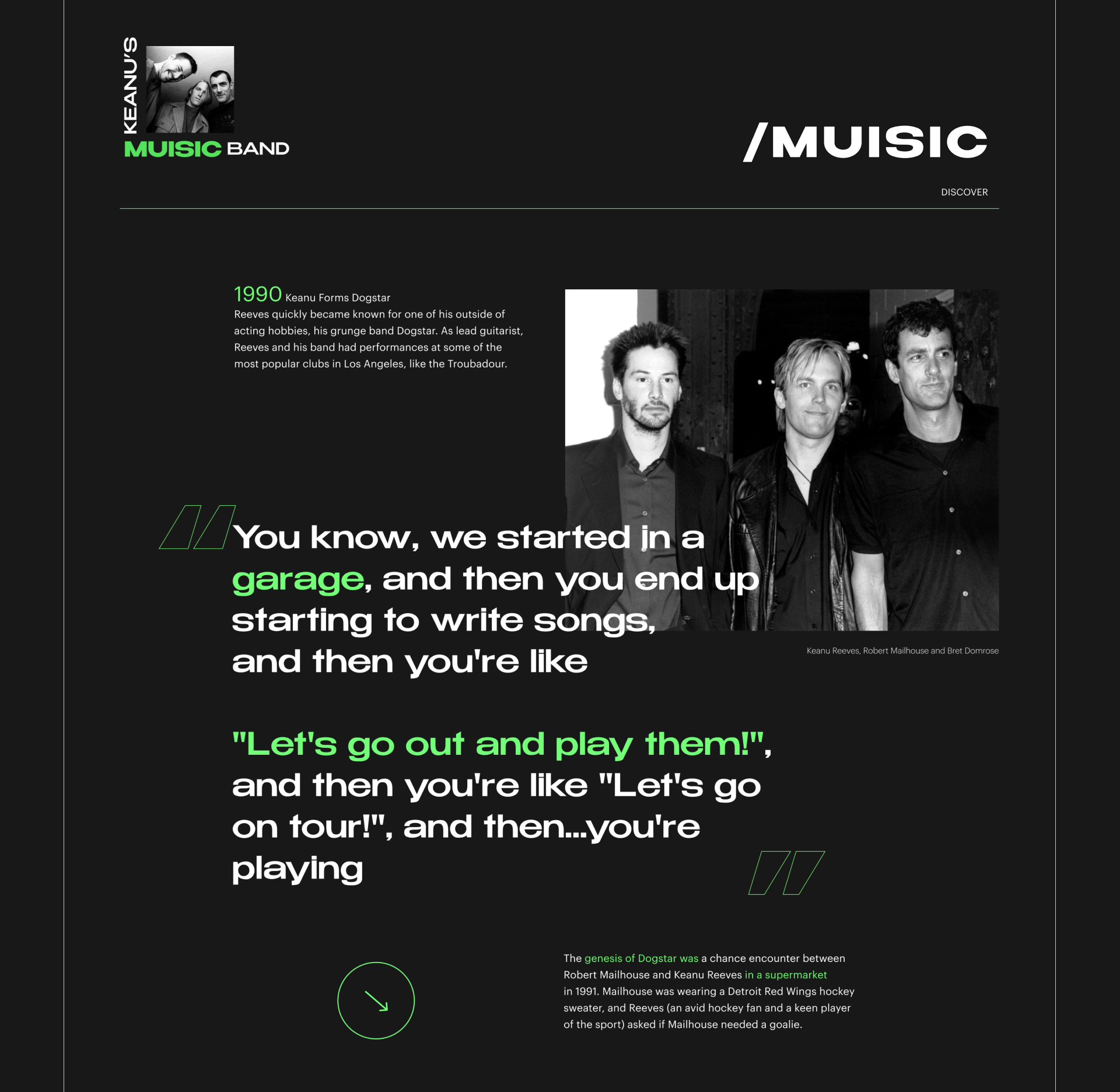 KEANU REEVES WEB DESIGN CONCEPT — Изображение №7 — Интерфейсы на Dprofile