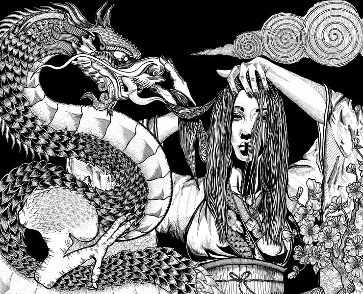 Книжные иллюстрации: Левиафан — Иллюстрация, Графика на Dprofile