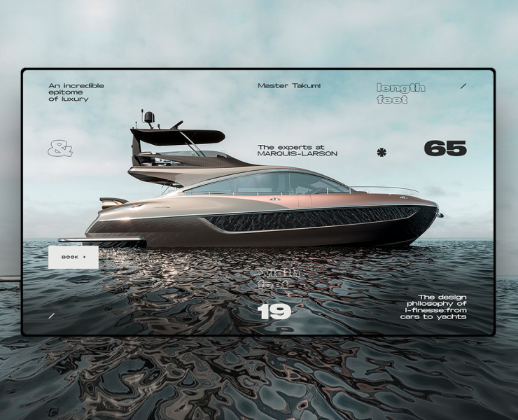 Yacht rental | сайт на Tilda — Интерфейсы, Брендинг на Dprofile