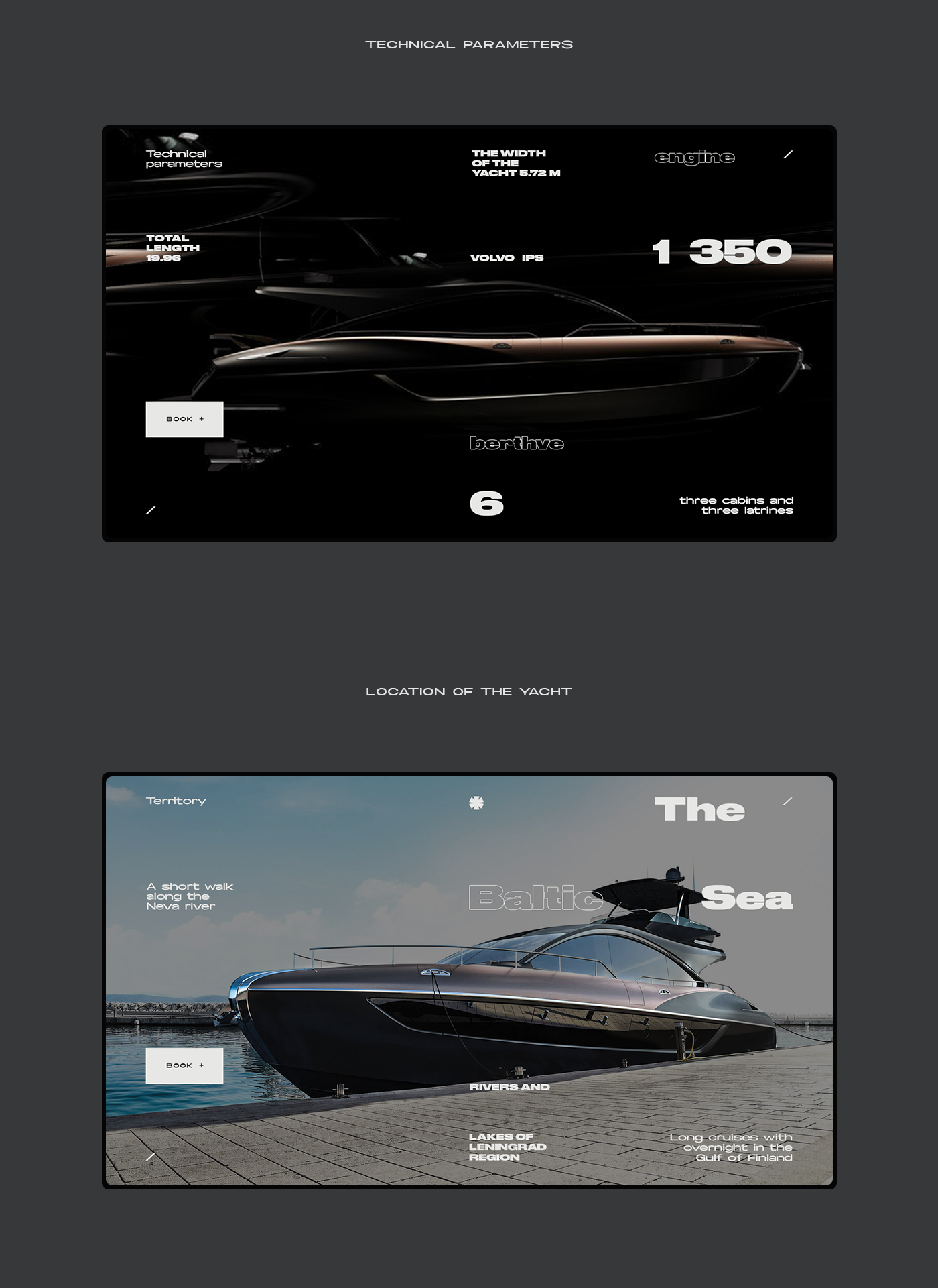 Yacht rental | сайт на Tilda — Изображение №5 — Интерфейсы, Брендинг на Dprofile
