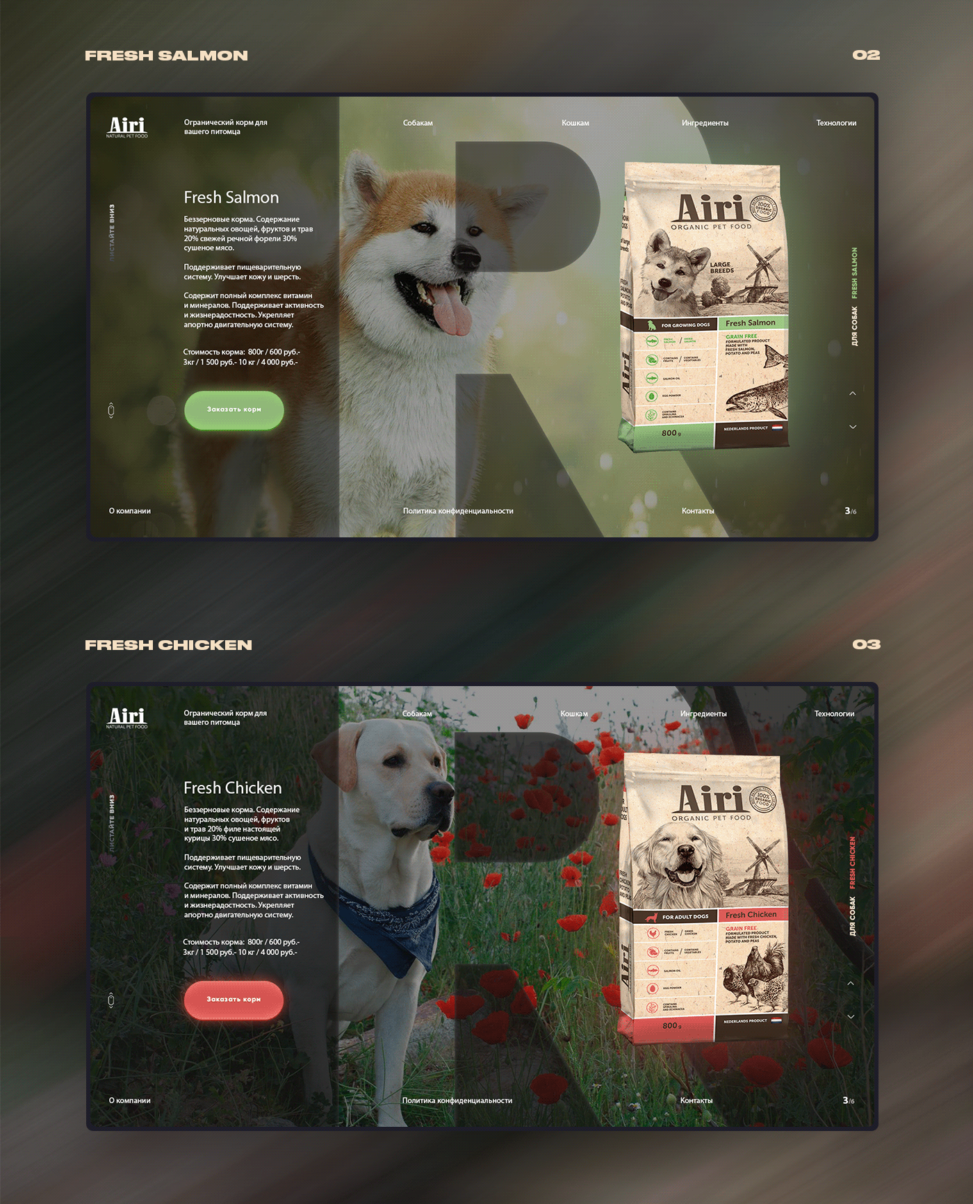 Airi pet food | Сайт на tilda — Изображение №2 — Интерфейсы, Брендинг на Dprofile