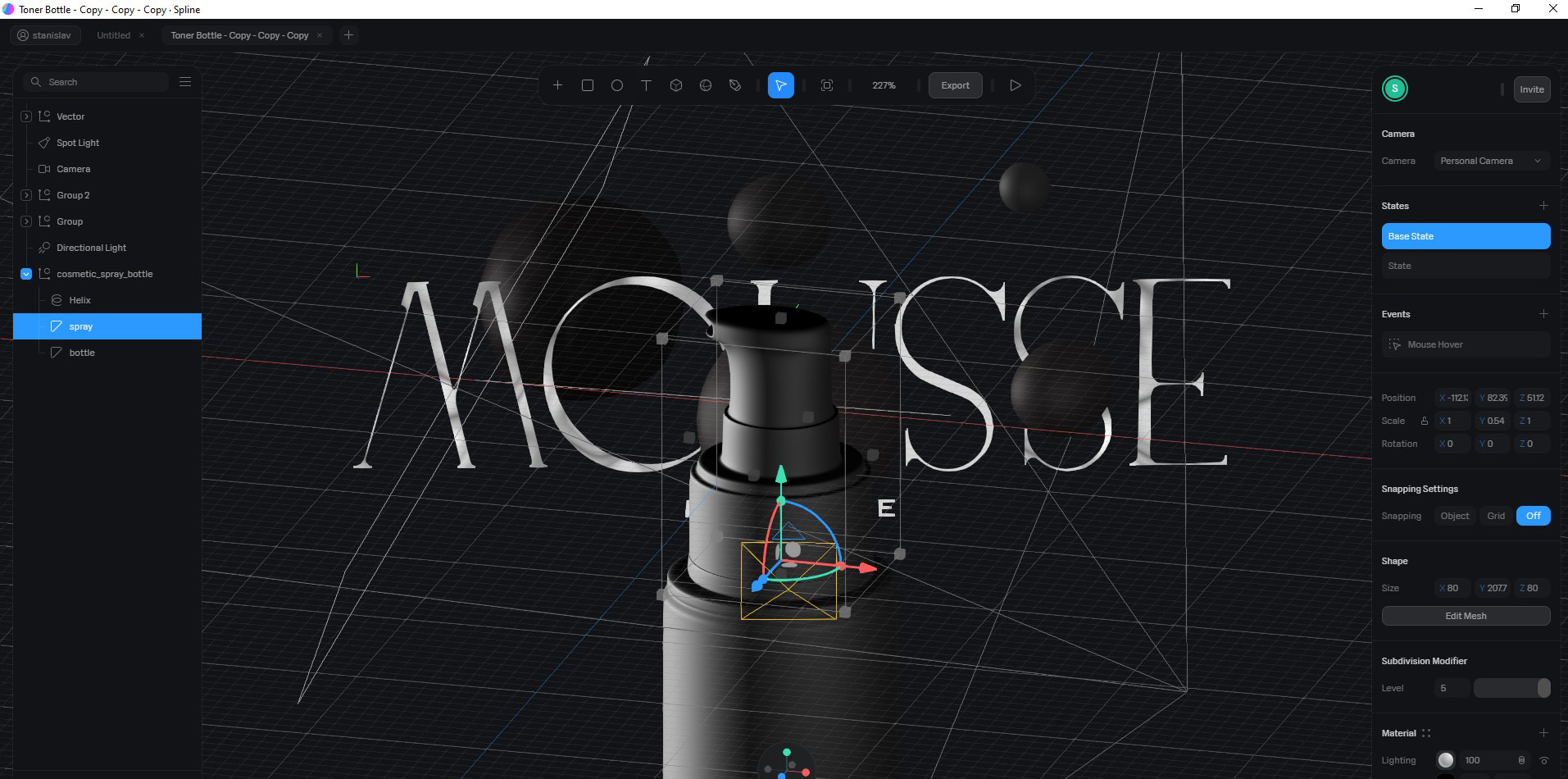 Mousse | Сайт на Tilda, spline 3d — Изображение №1 — Интерфейсы, 3D на Dprofile