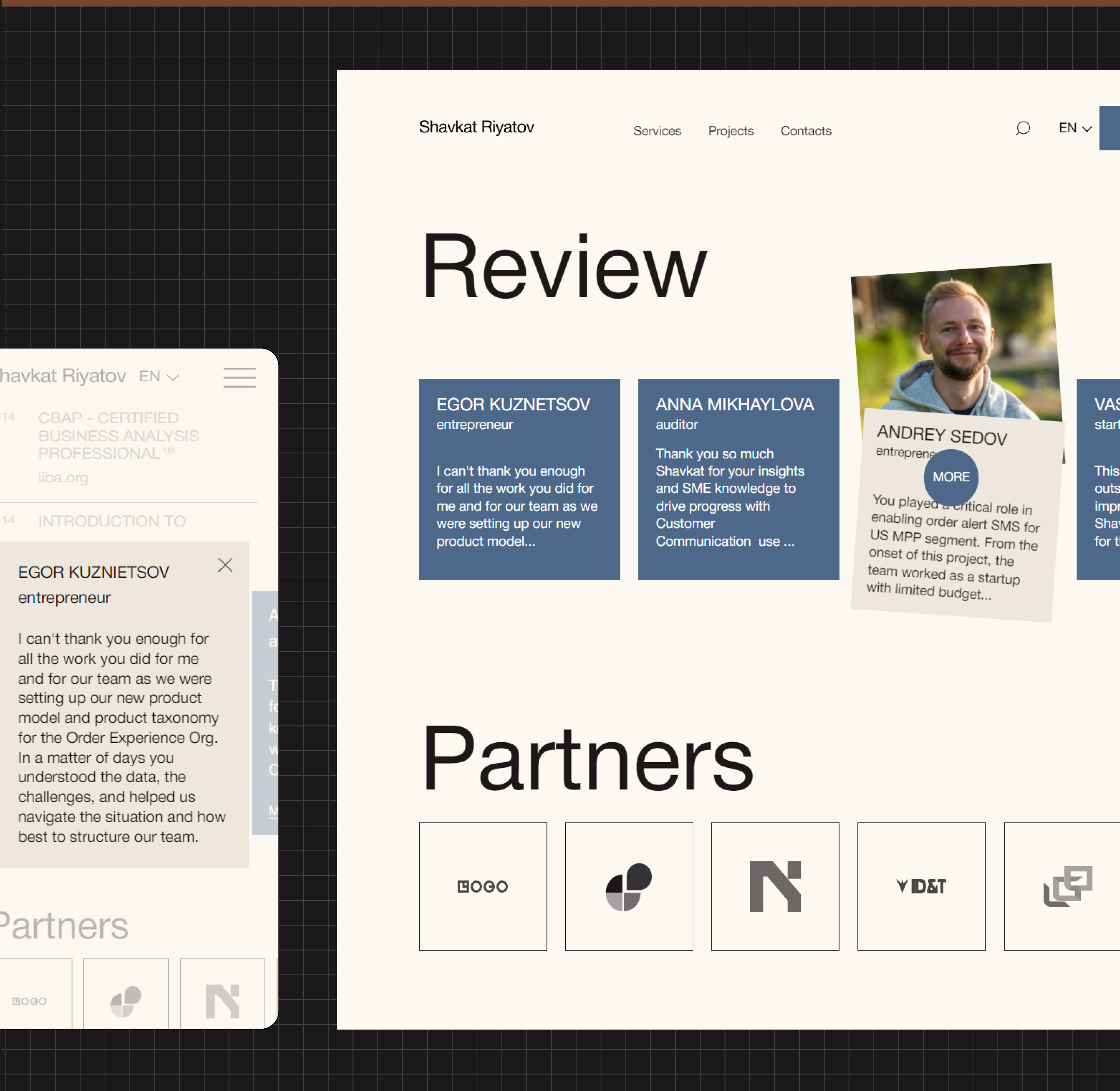 Personal page  | Made in Webflow — Изображение №9 — Интерфейсы на Dprofile