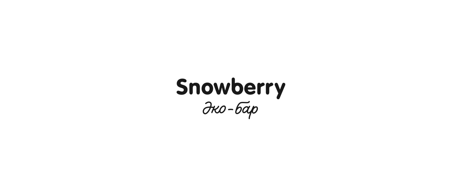 Snowberry – minimalism and eco bar brand identity — Изображение №1 — Брендинг на Dprofile