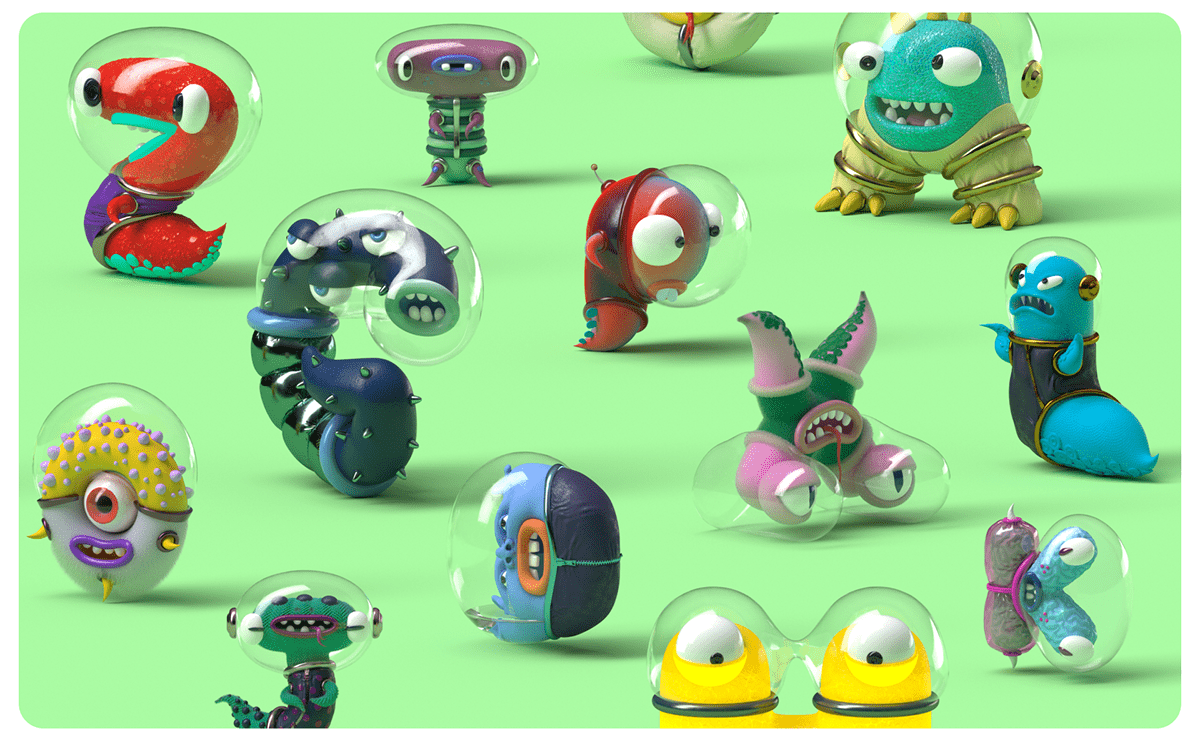 Monster Font — Изображение №8 — Иллюстрация, 3D на Dprofile
