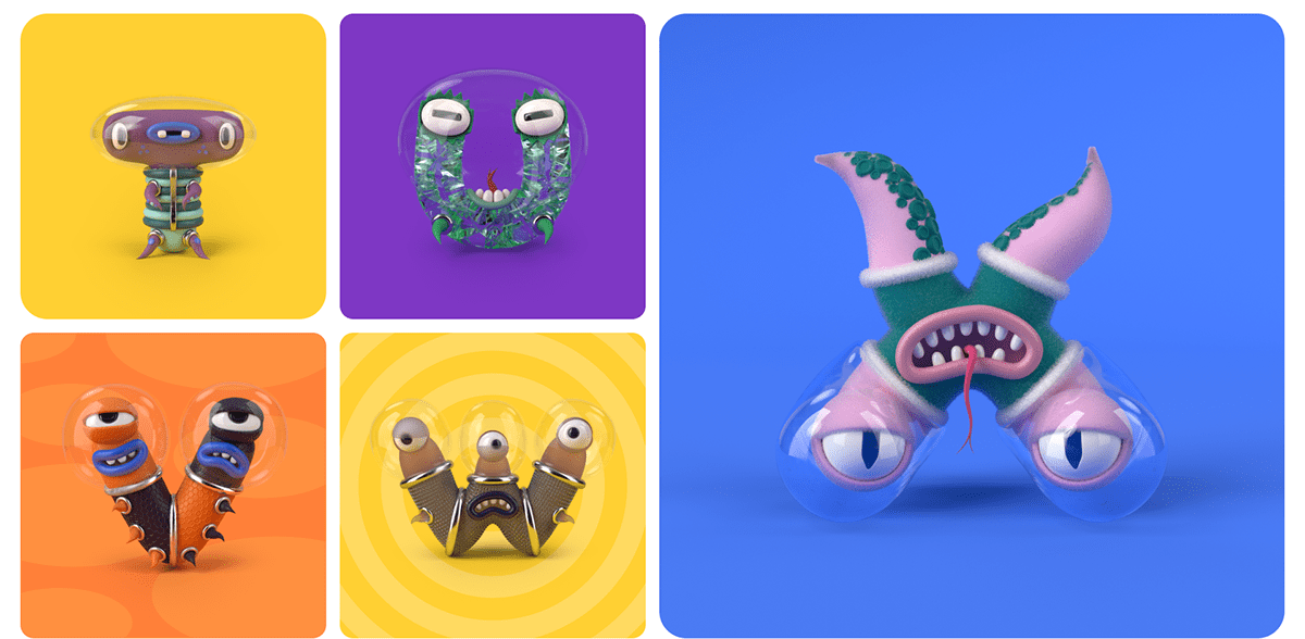 Monster Font — Изображение №9 — Иллюстрация, 3D на Dprofile