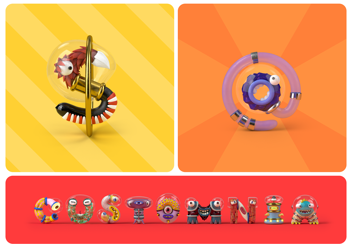 Monster Font — Изображение №15 — Иллюстрация, 3D на Dprofile