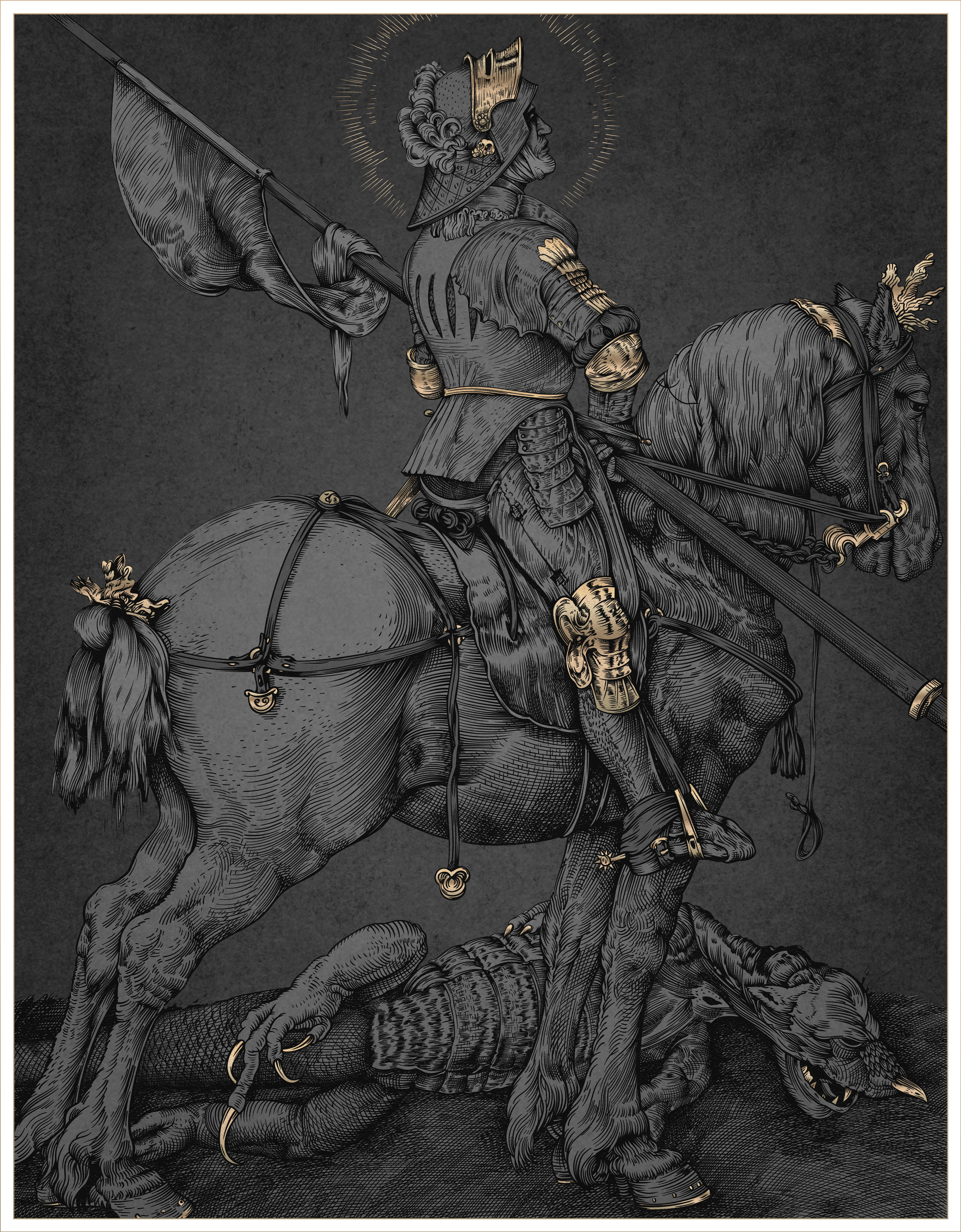 Saint George on Horseback — Изображение №4 — Иллюстрация, Графика на Dprofile
