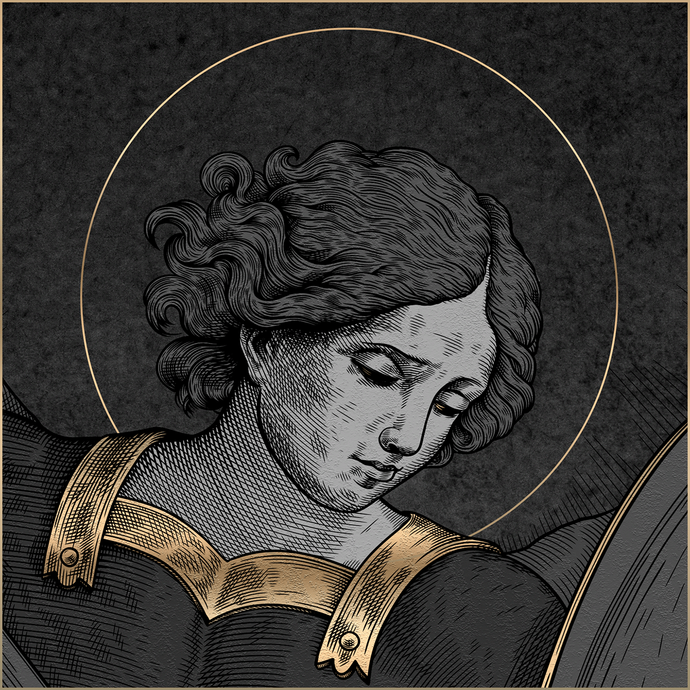 Archangel Michael vector engraving — Изображение №7 — Иллюстрация, Графика на Dprofile