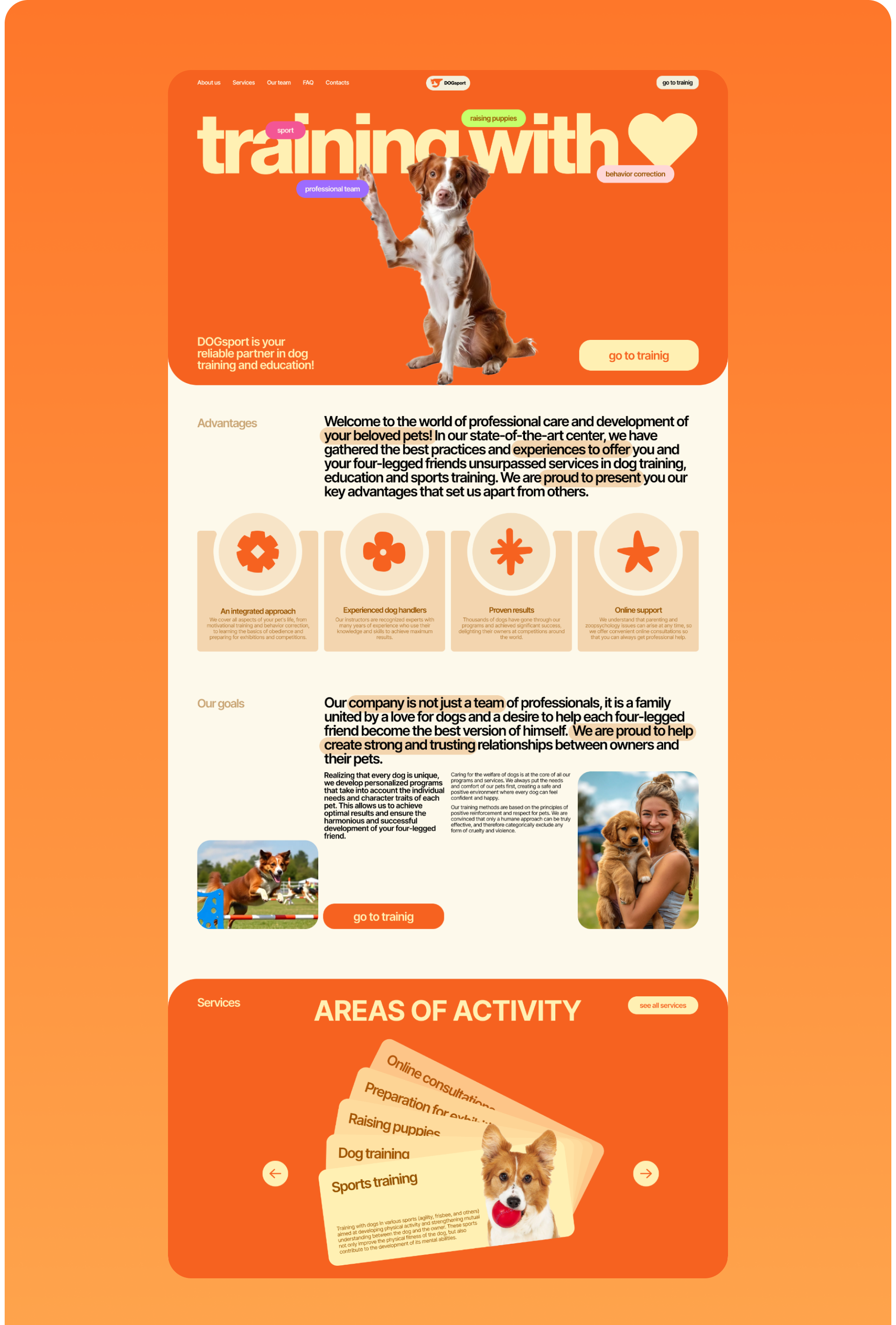 DOGsport | Corporate website — Изображение №2 — Интерфейсы, Брендинг на Dprofile