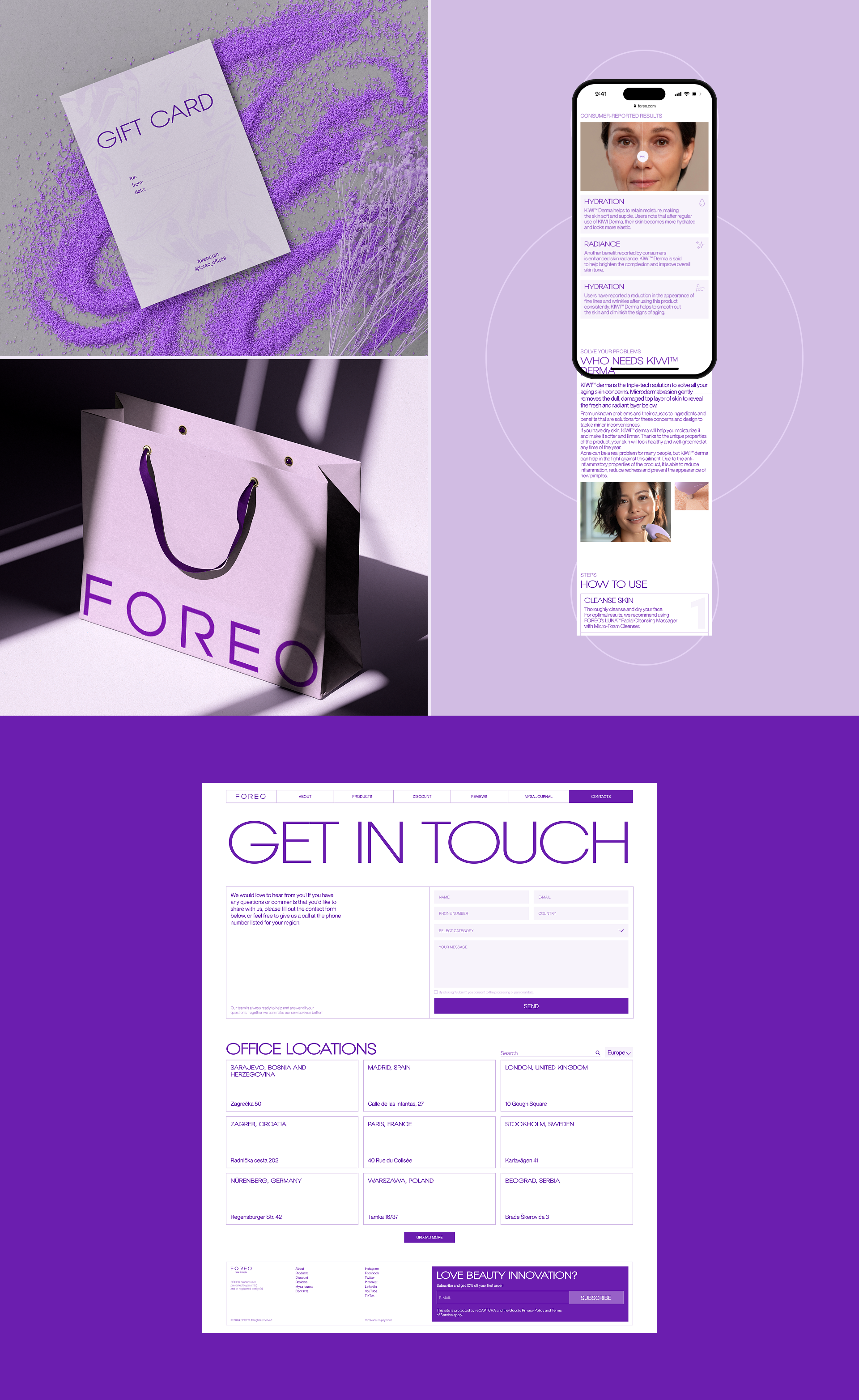 FOREO Sweden | Corporate website — Изображение №8 — Интерфейсы, Анимация на Dprofile