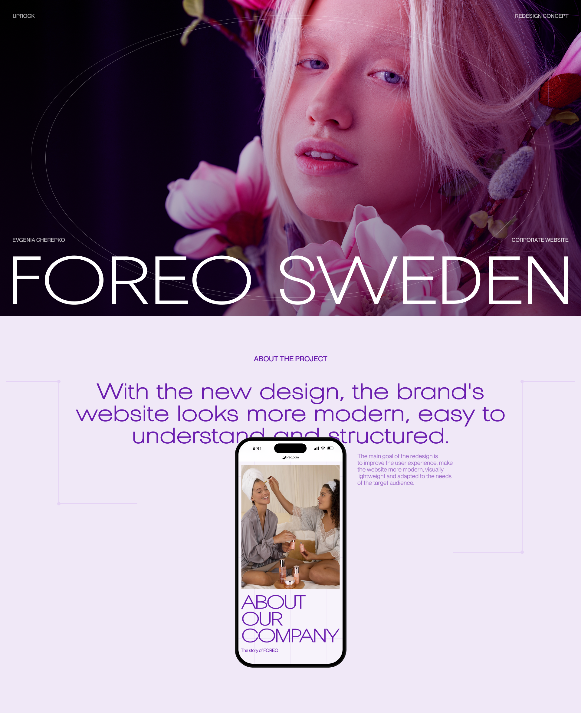 FOREO Sweden | Corporate website — Изображение №1 — Интерфейсы, Анимация на Dprofile