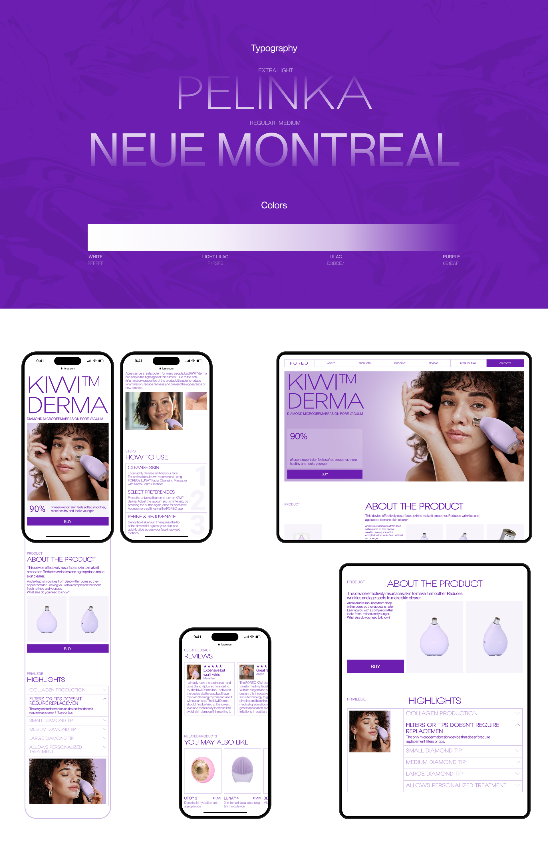 FOREO Sweden | Corporate website — Изображение №5 — Интерфейсы, Анимация на Dprofile