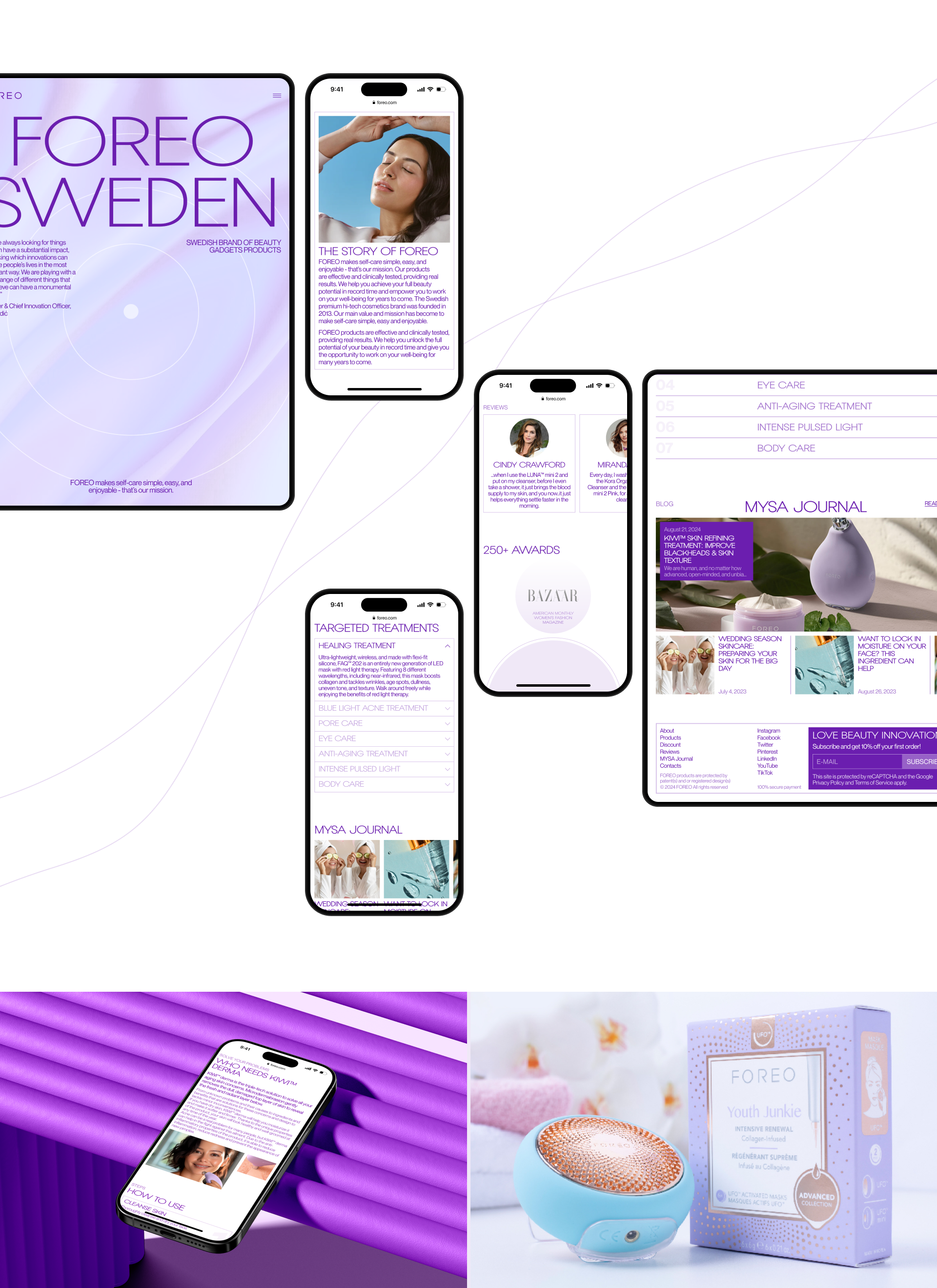 FOREO Sweden | Corporate website — Изображение №3 — Интерфейсы, Анимация на Dprofile