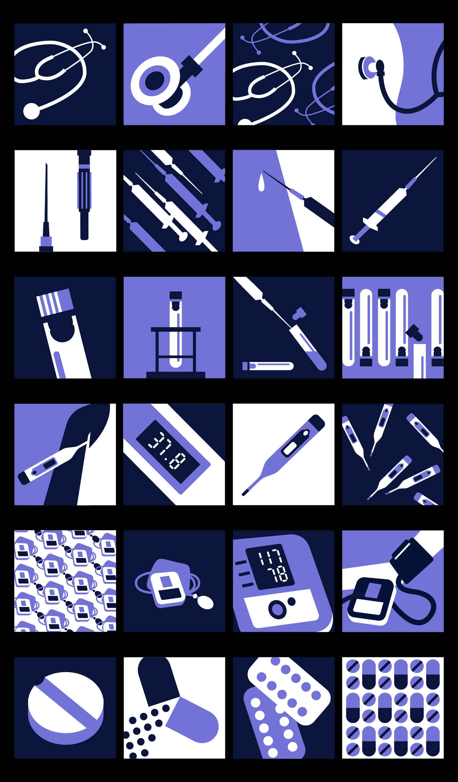 Серия flat-иллюстраций | Кабинет врача — Изображение №1 — Иллюстрация, Графика на Dprofile