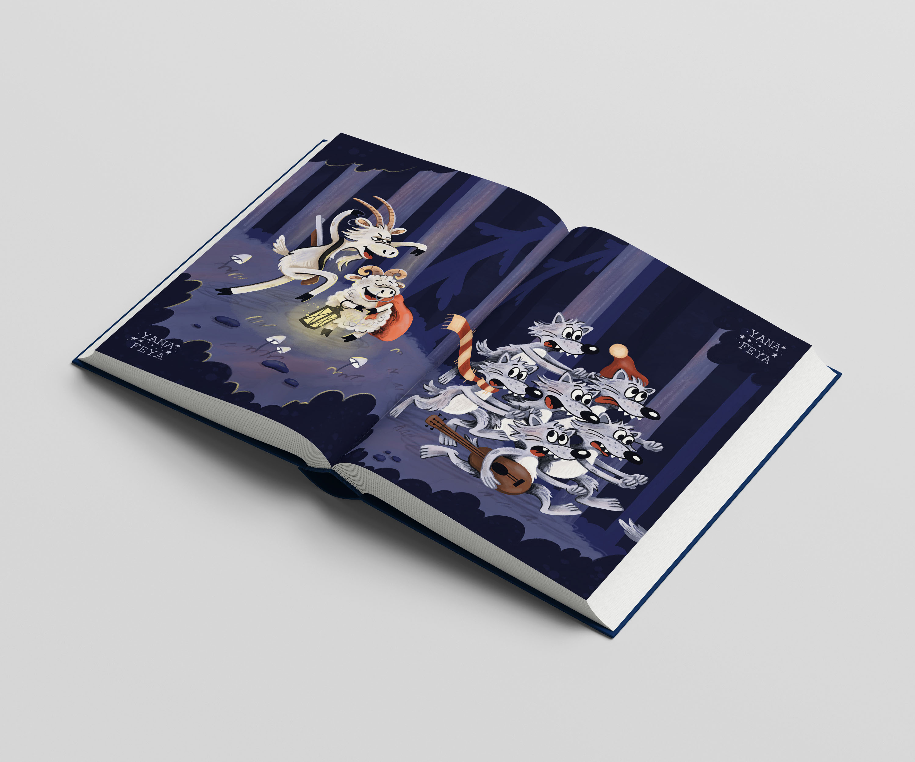 Испуганные медведь и волки — Изображение №14 — Иллюстрация на Dprofile
