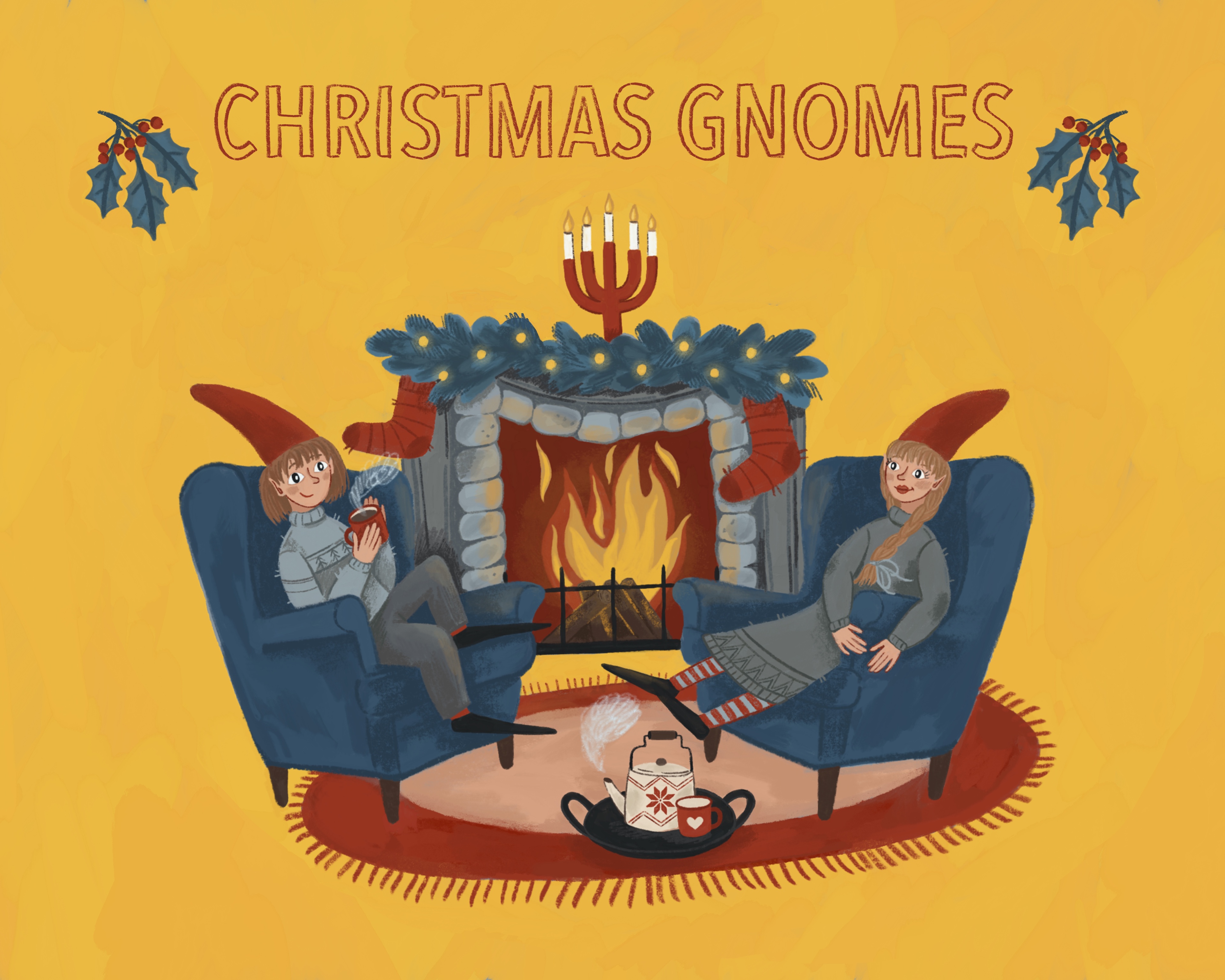 Рождественские гномы — Изображение №1 — Иллюстрация на Dprofile