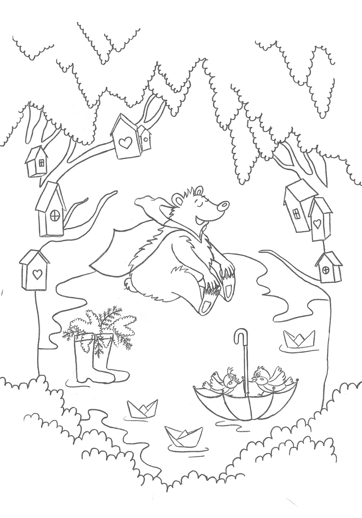 Весенний медведь — Изображение №7 — Иллюстрация на Dprofile