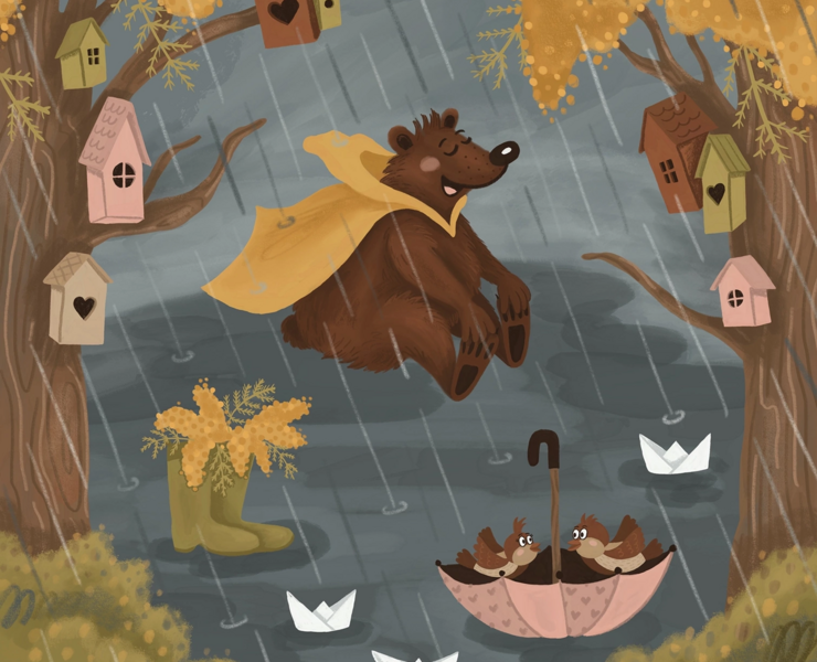 Весенний медведь — Иллюстрация на Dprofile