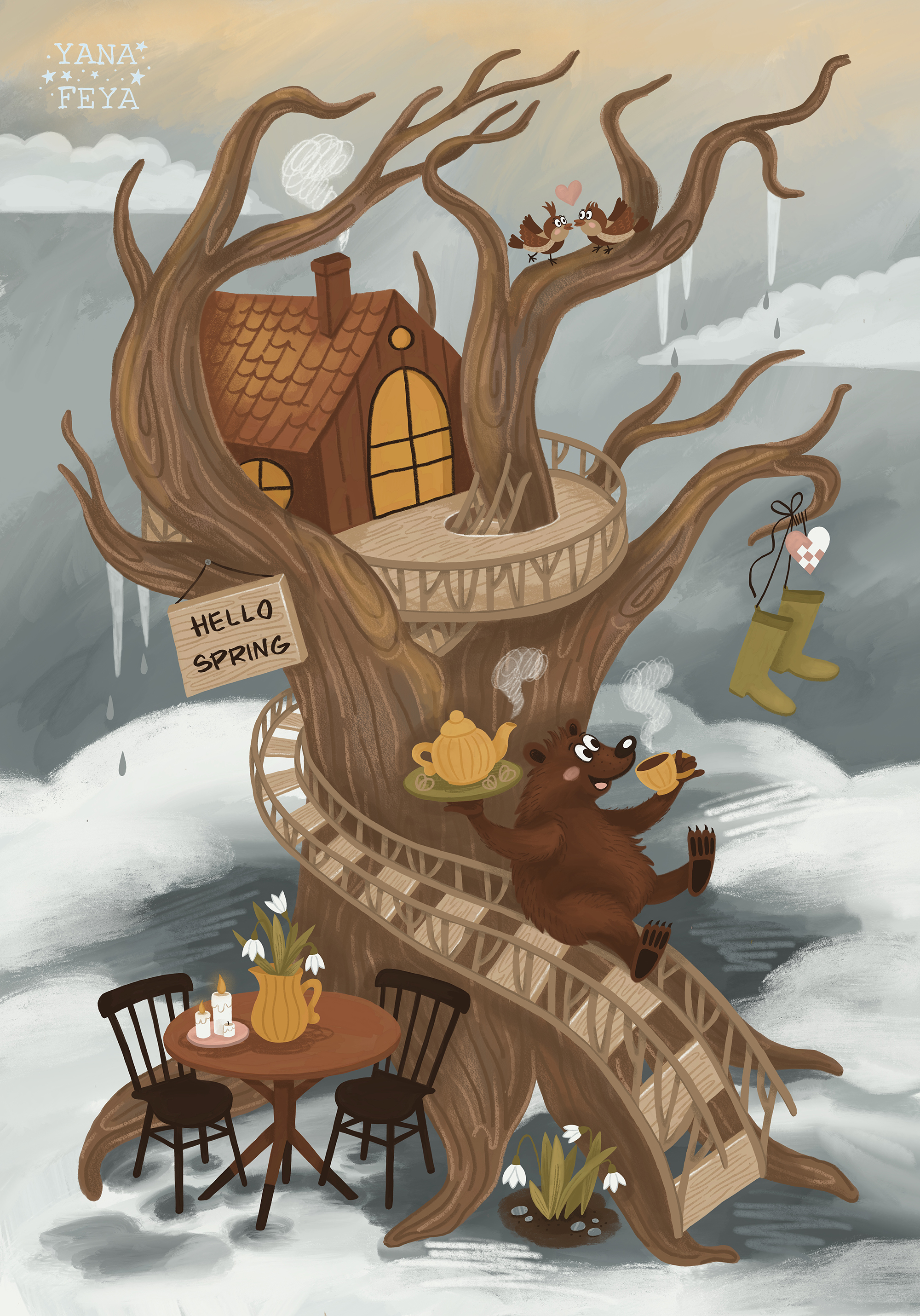 Весенний медведь — Изображение №13 — Иллюстрация на Dprofile