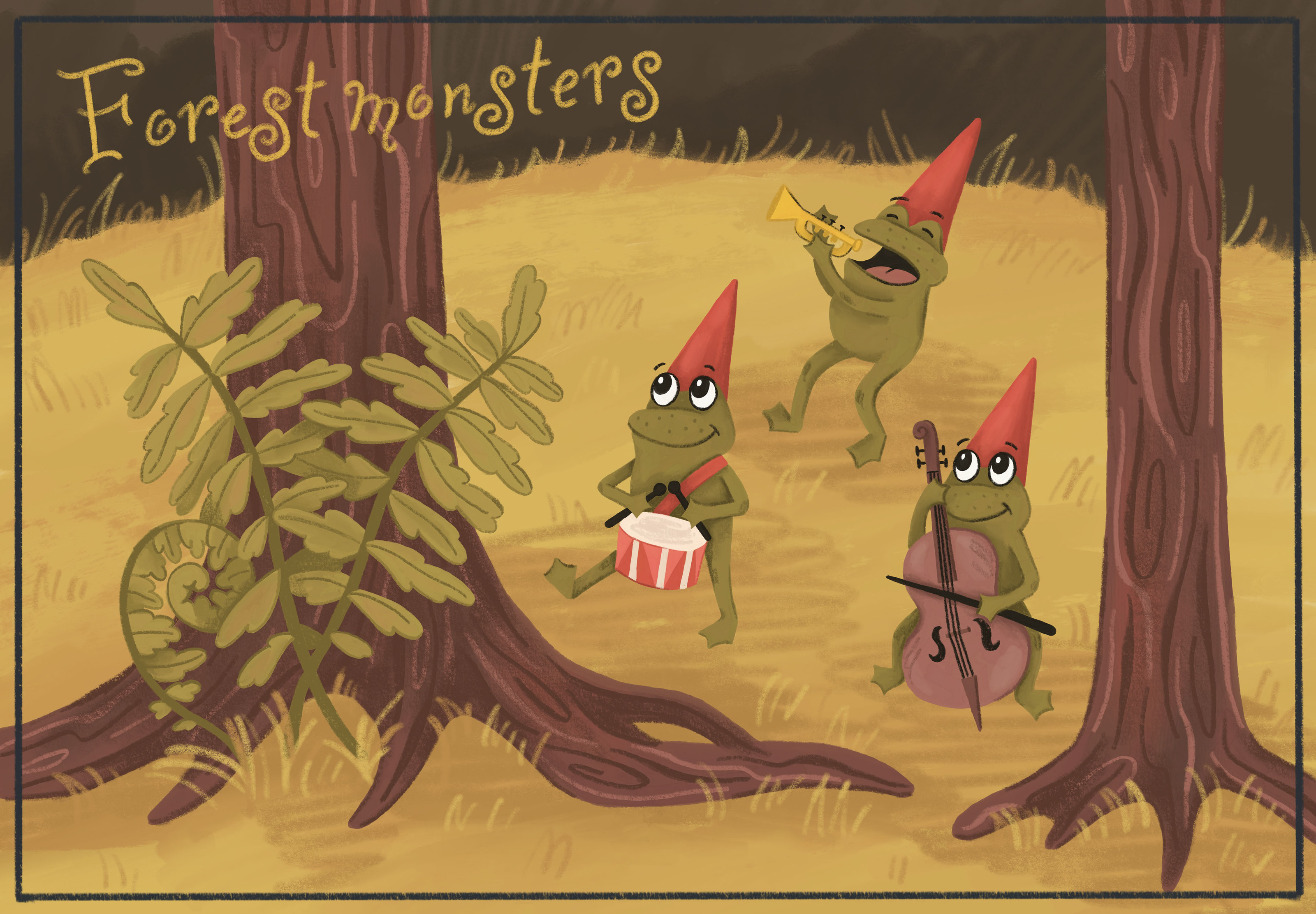 Лесные монстрики — Изображение №1 — Иллюстрация на Dprofile