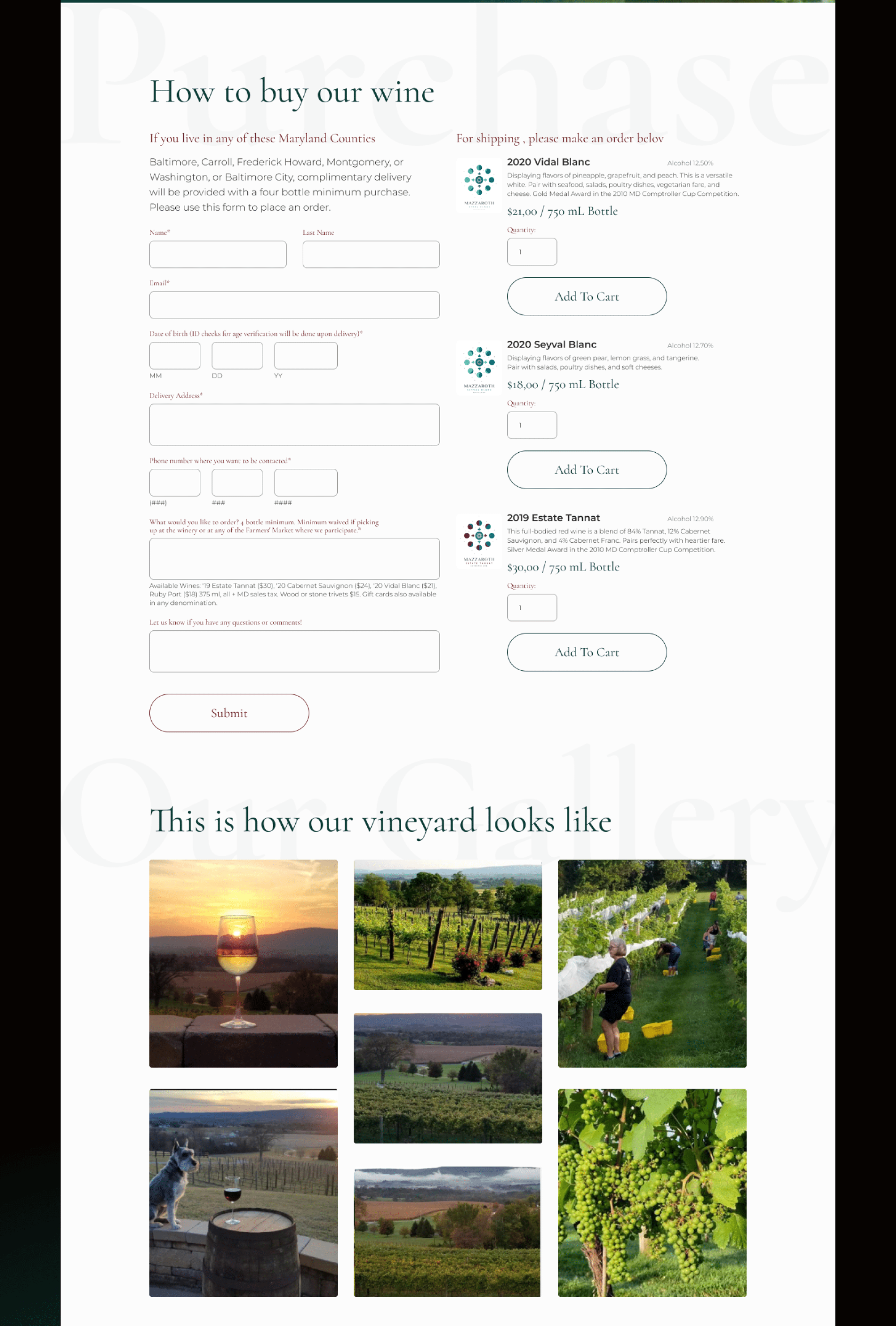 Mazzaroth Vineyard and Winery website redesign — Изображение №7 — Интерфейсы на Dprofile