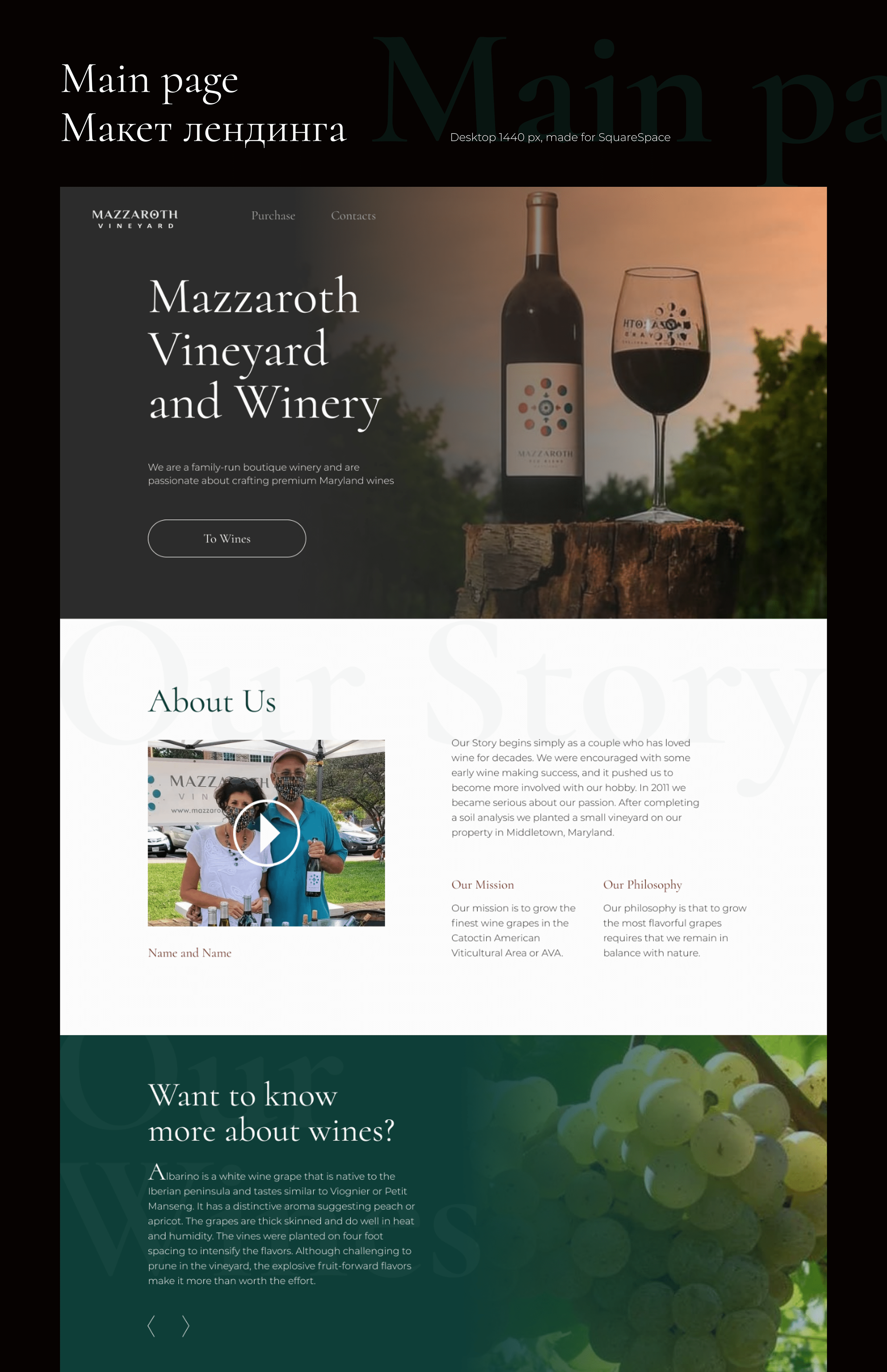 Mazzaroth Vineyard and Winery website redesign — Изображение №6 — Интерфейсы на Dprofile