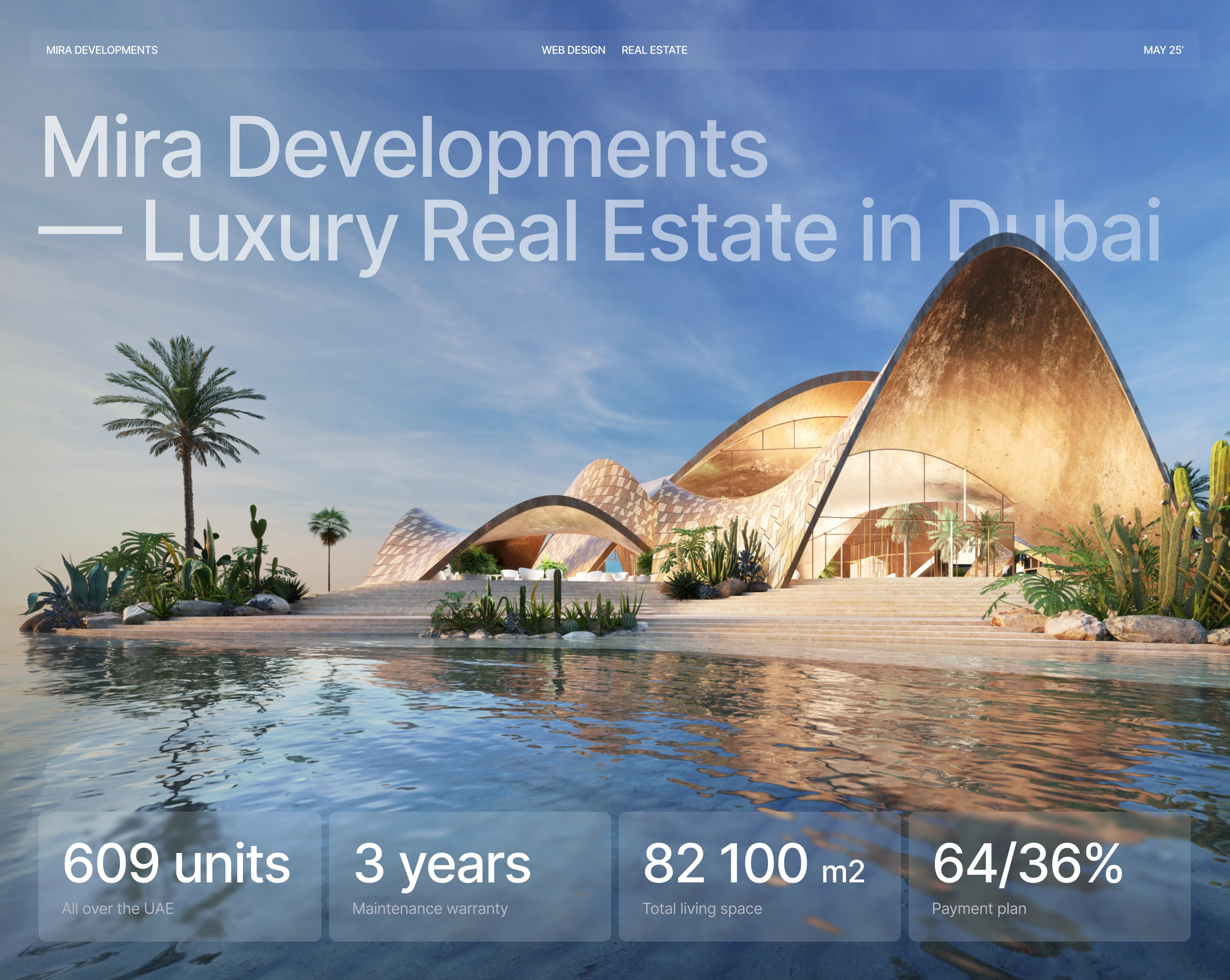Mira Developments — Real Estate in Dubai — Изображение №1 — Интерфейсы, Анимация на Dprofile