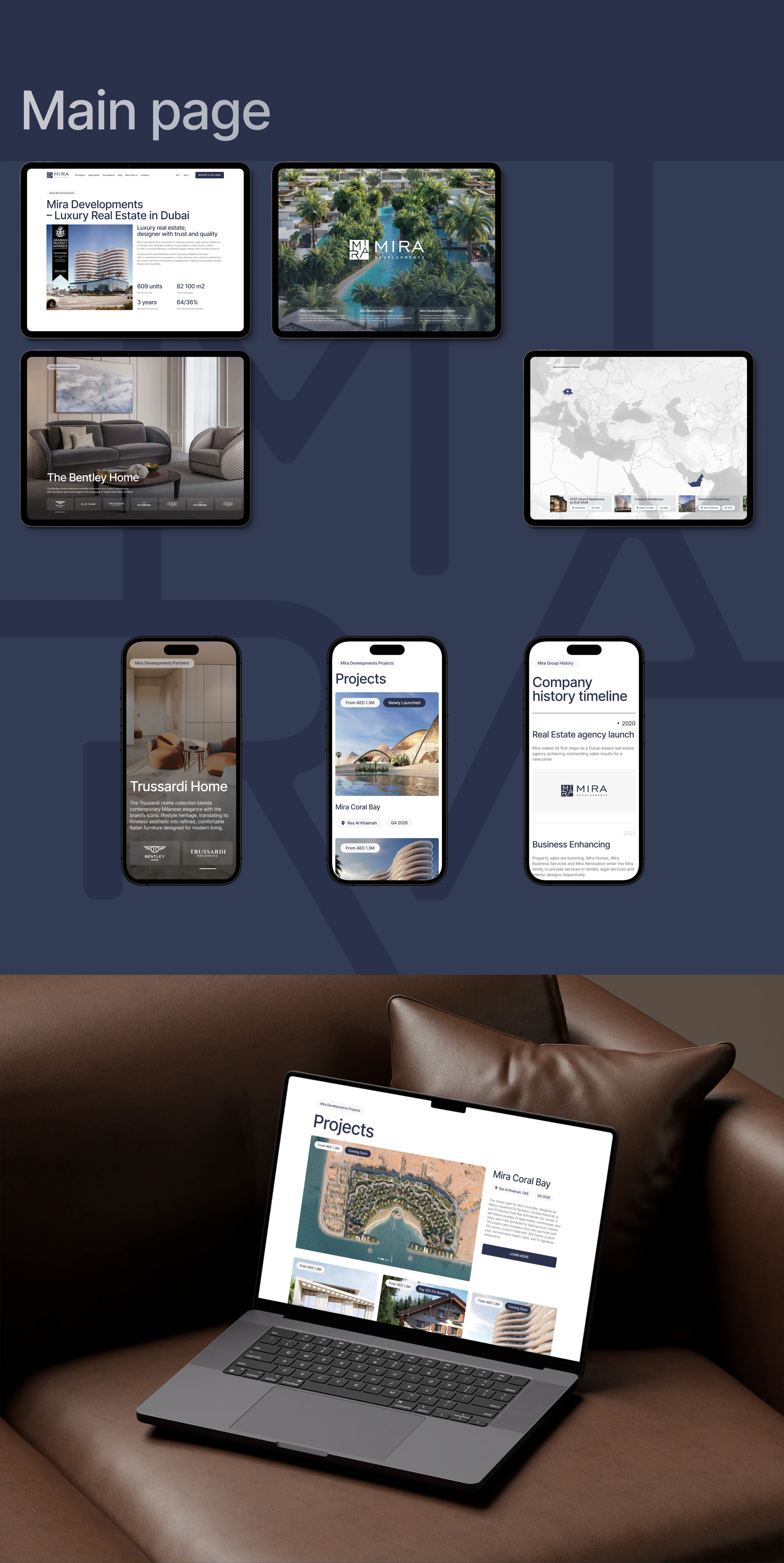 Mira Developments — Real Estate in Dubai — Изображение №3 — Интерфейсы, Анимация на Dprofile