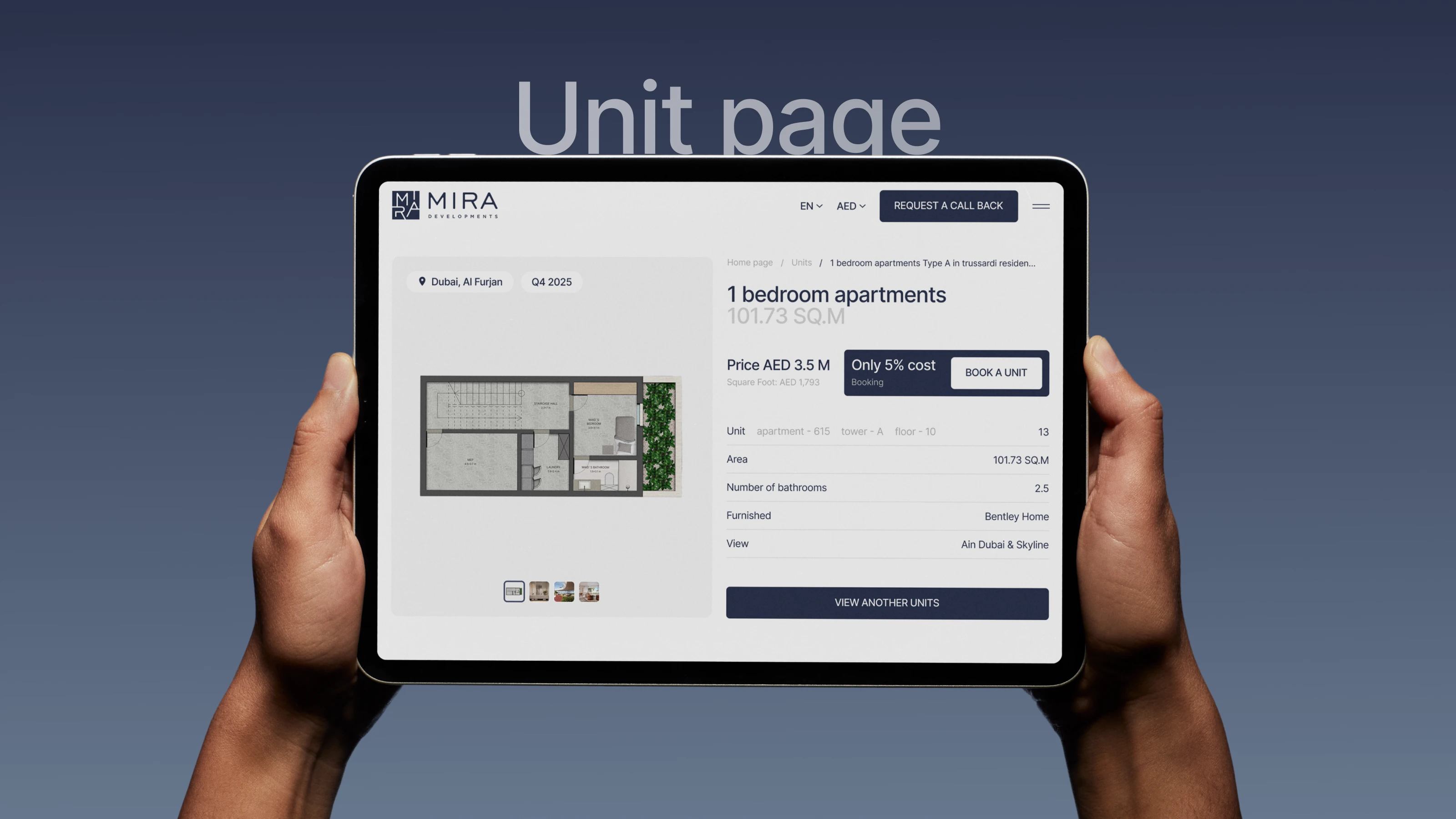 Mira Developments — Real Estate in Dubai — Изображение №6 — Интерфейсы, Анимация на Dprofile
