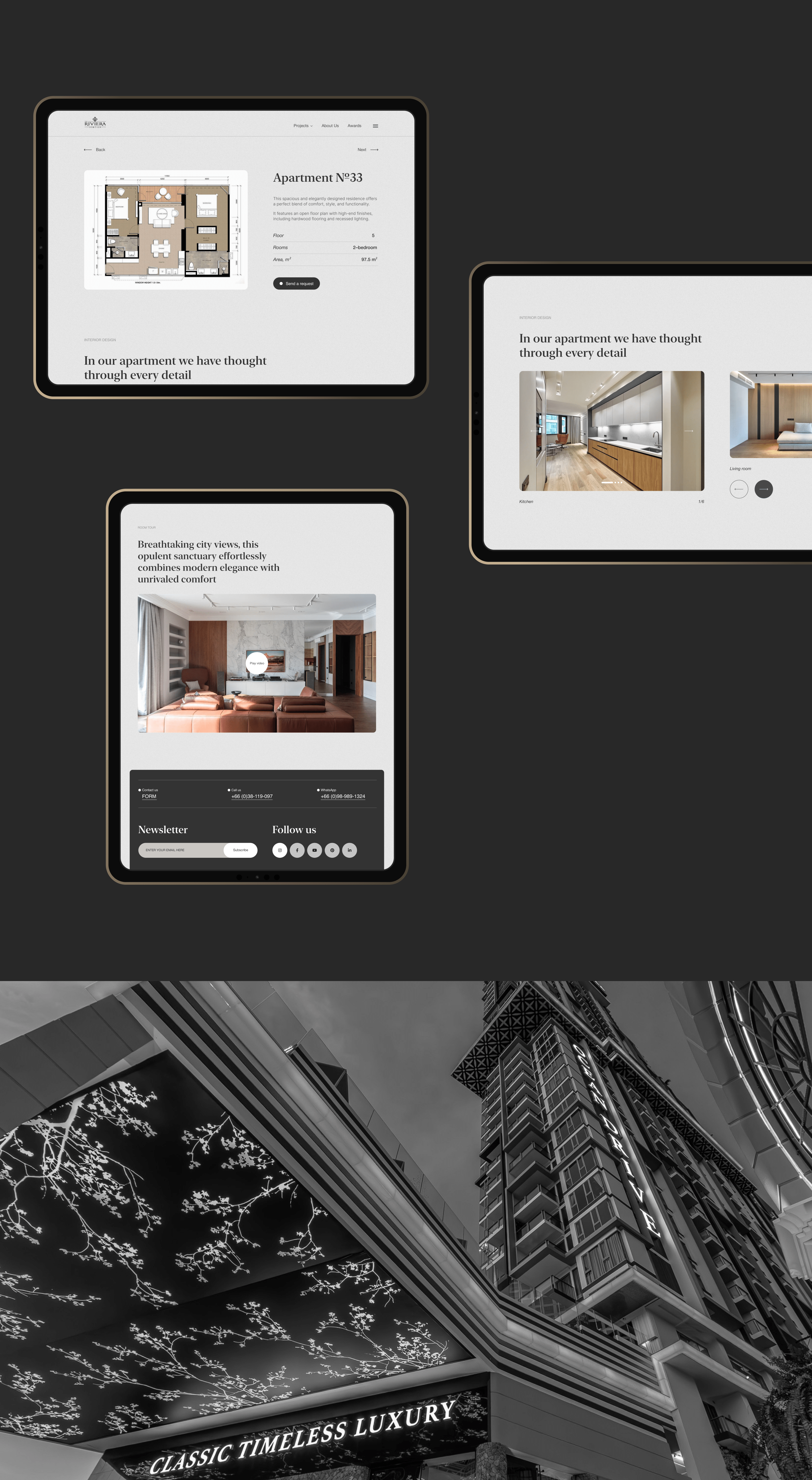 The Riviera Group – Website Redesign — Изображение №7 — Интерфейсы, Анимация на Dprofile