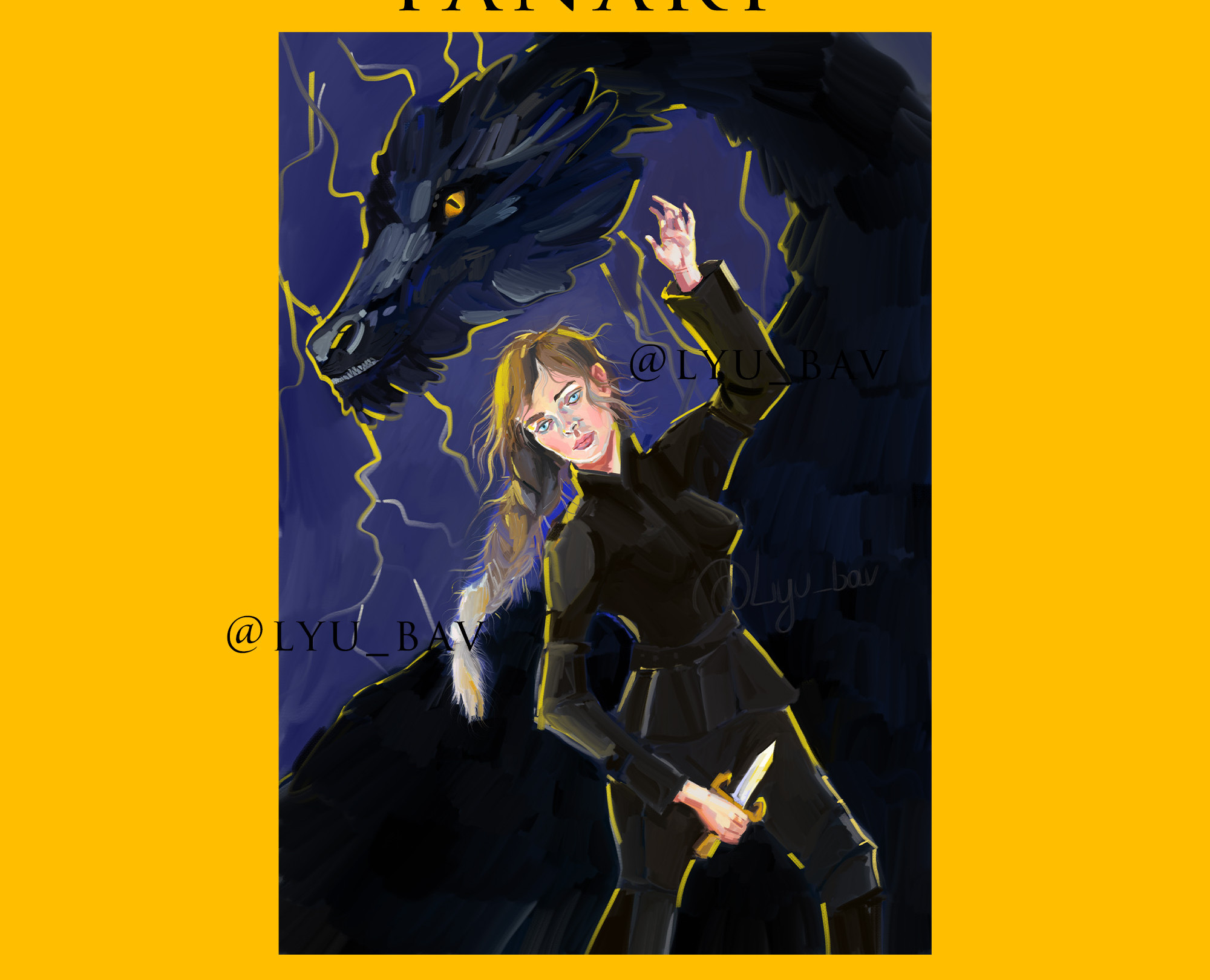 фанарт(обложка) девушка с драконом — Иллюстрация на Dprofile