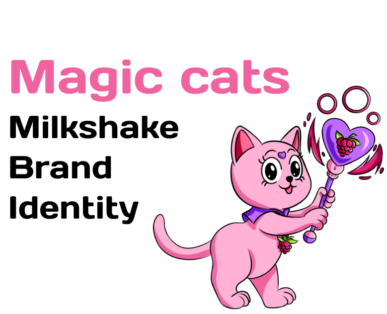 Magic cats: milkshake brand identity на Dprofile
