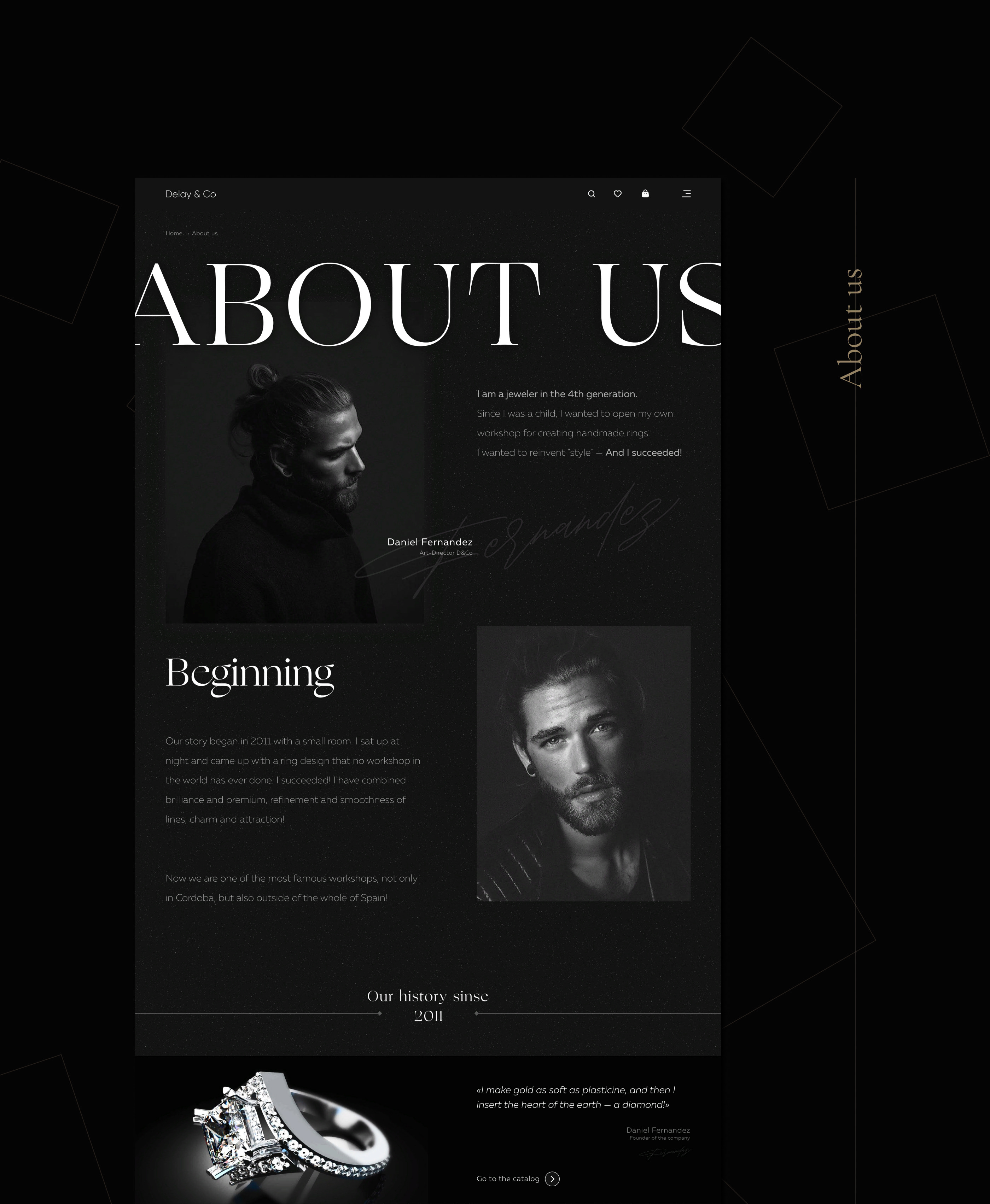 Diamond Ring - Online store. Jewelry workshop — Изображение №10 — Брендинг, Графика на Dprofile