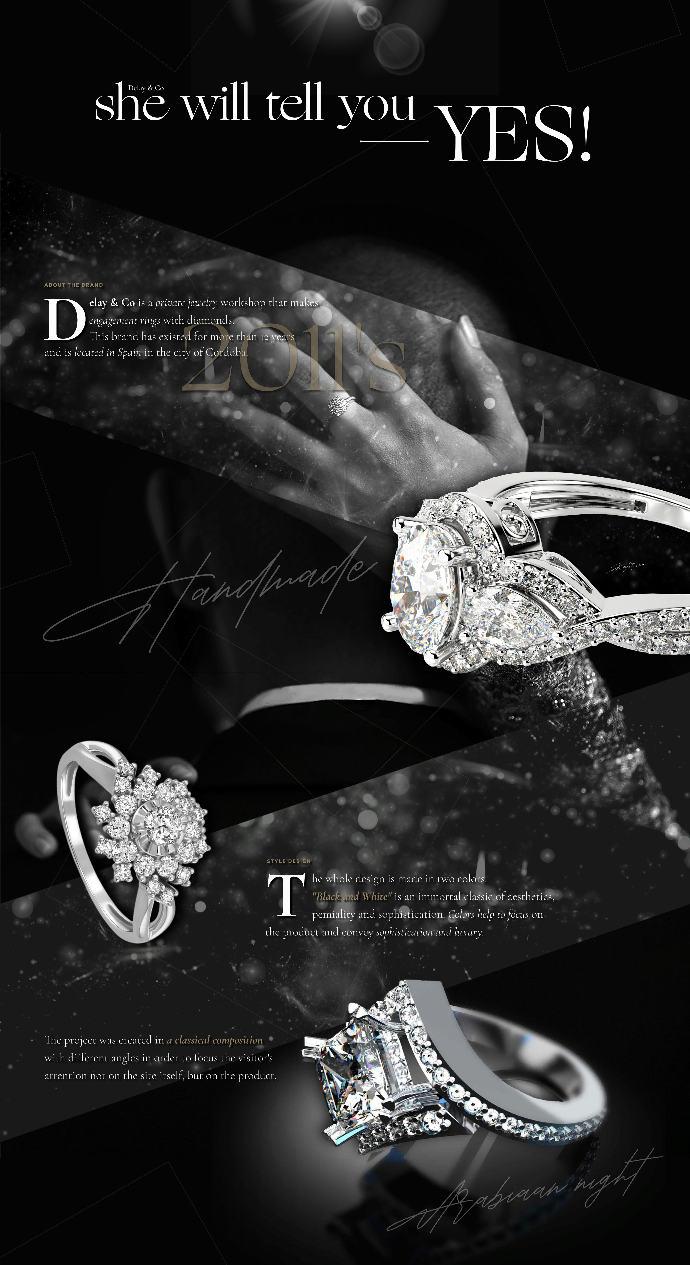 Diamond Ring - Online store. Jewelry workshop — Изображение №2 — Брендинг, Графика на Dprofile