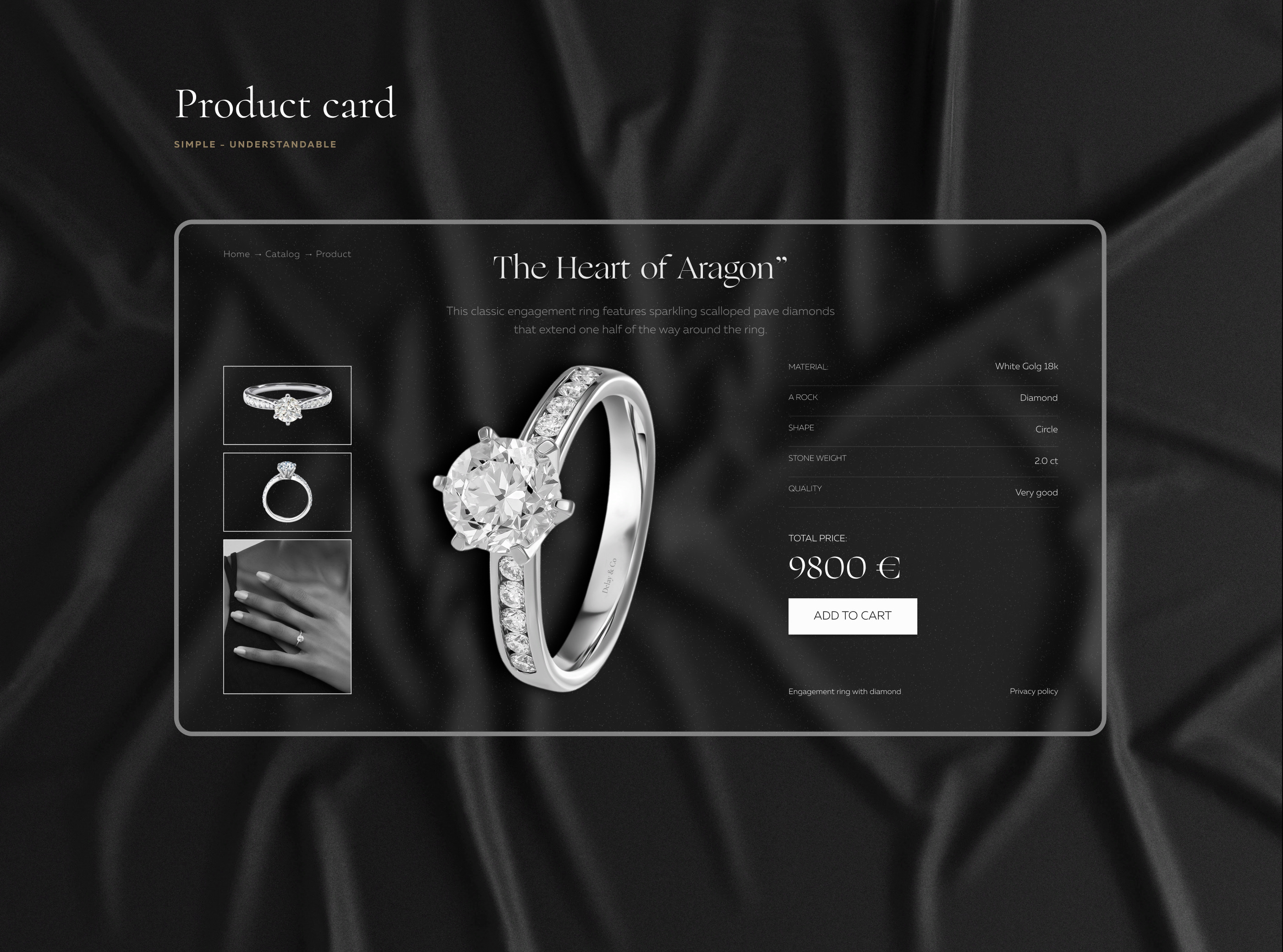 Diamond Ring - Online store. Jewelry workshop — Изображение №16 — Брендинг, Графика на Dprofile