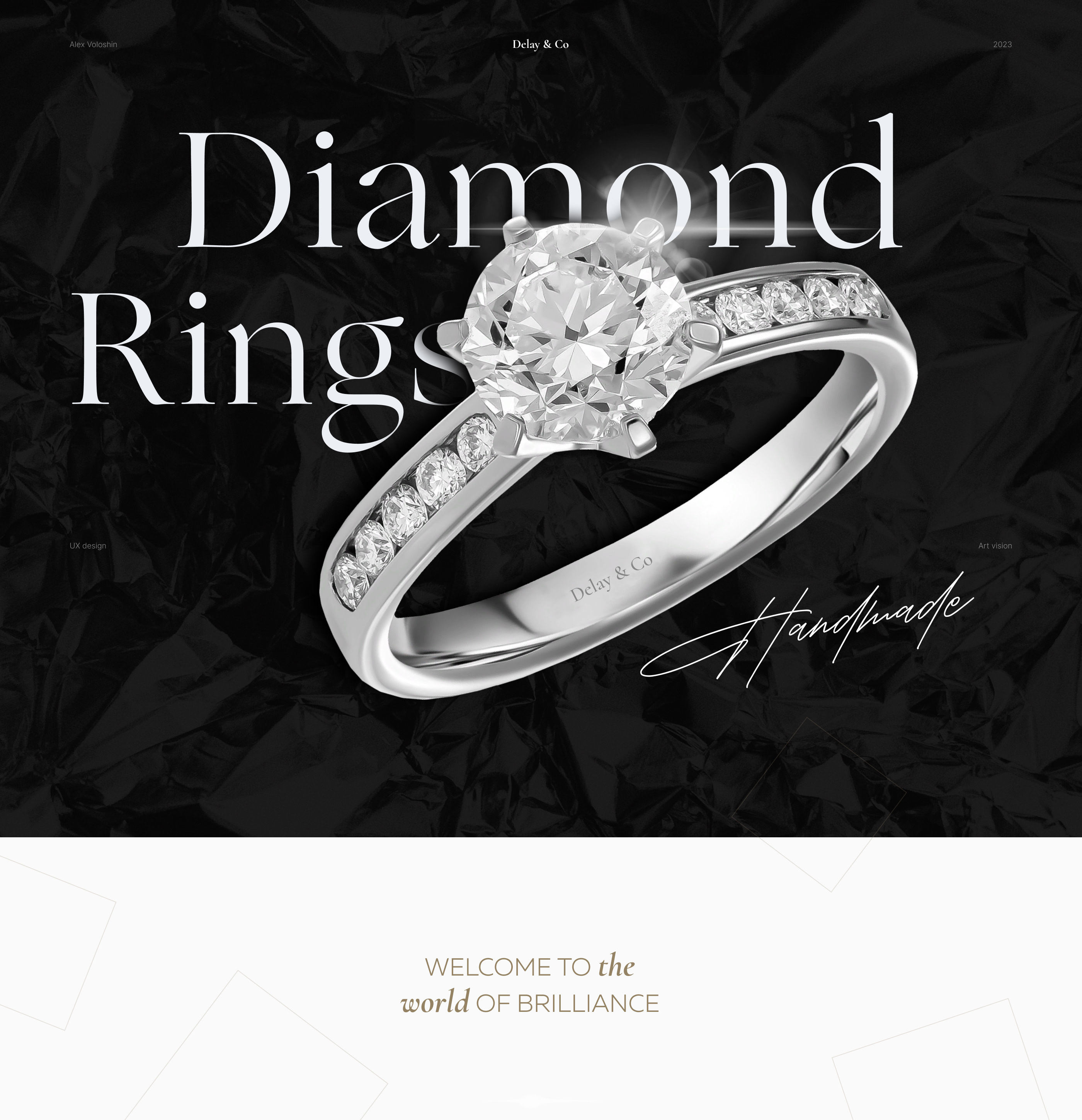 Diamond Ring - Online store. Jewelry workshop — Изображение №1 — Брендинг, Графика на Dprofile