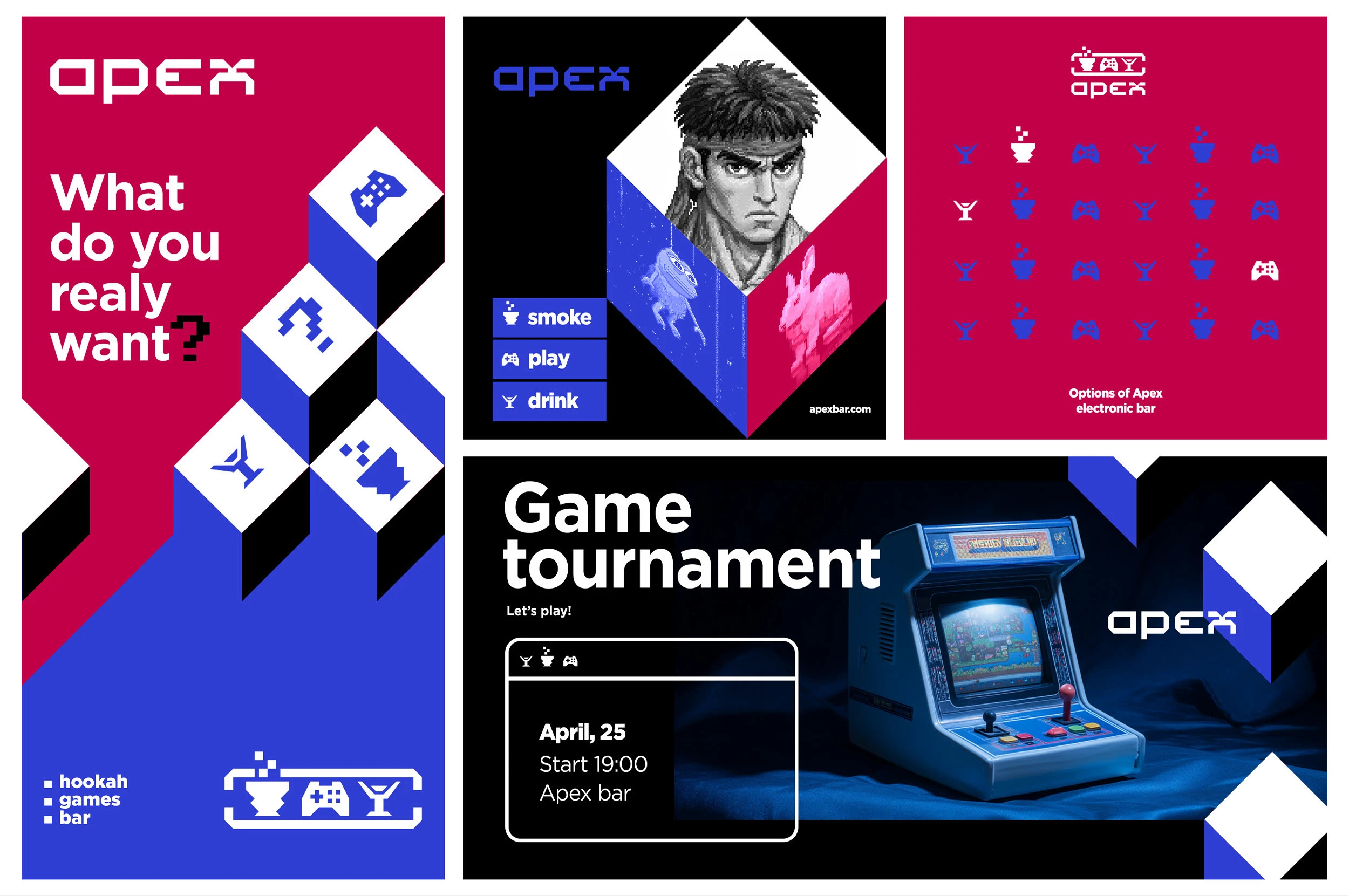 APEX bar Identity / Айдентика бара АПЕКС — Изображение №3 — Брендинг на Dprofile